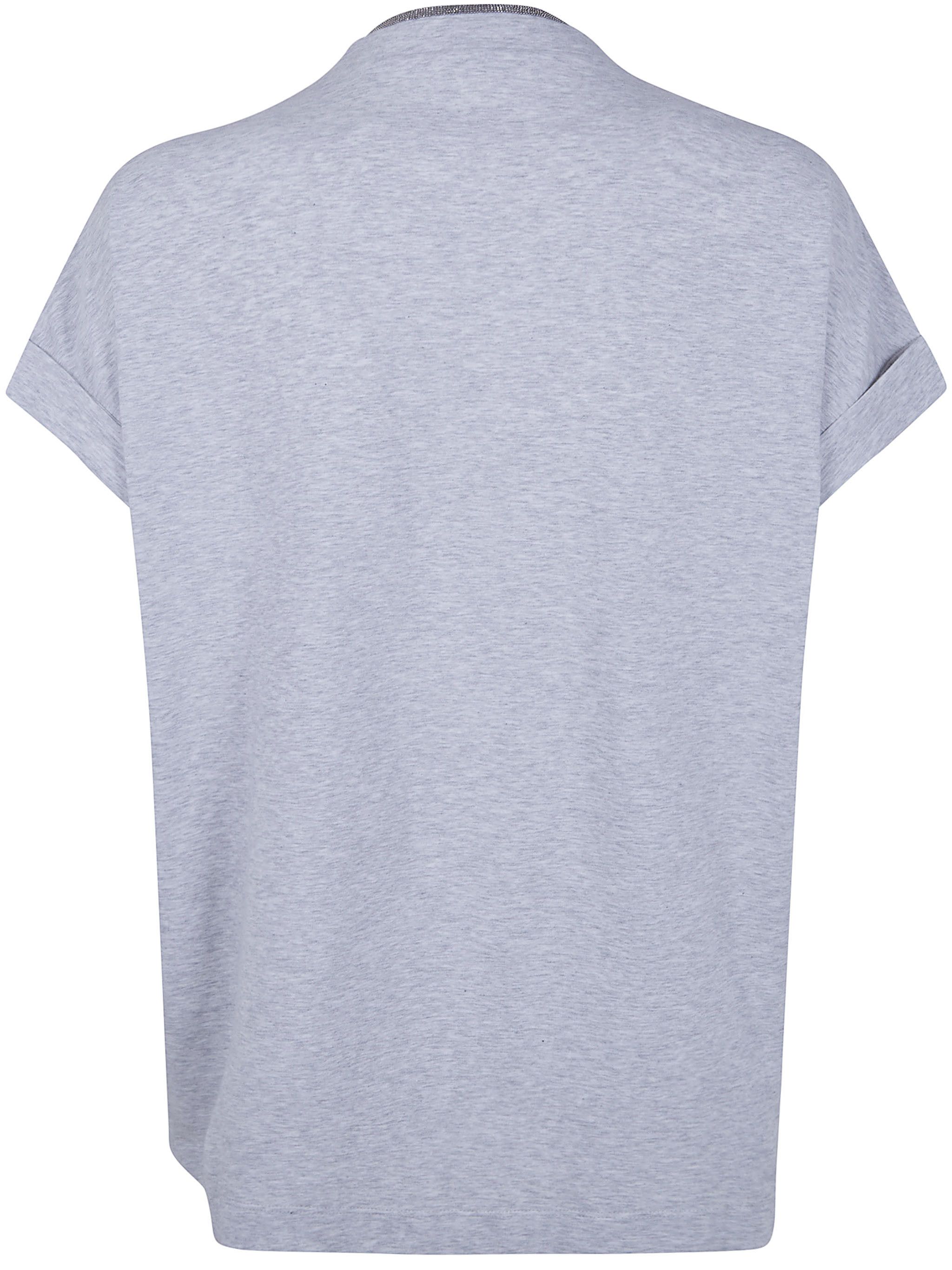 Brunello Cucinelli V NECK T-SHIRT Size L / US 10 / IT 46 - 2 Thumbnail