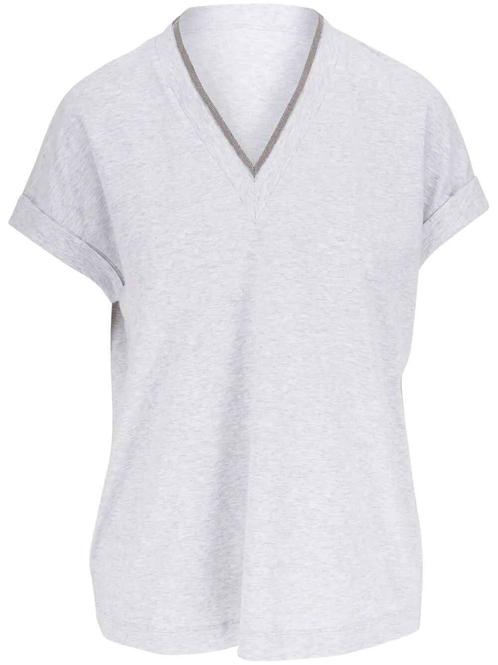 Brunello Cucinelli V NECK T-SHIRT Size L / US 10 / IT 46 - 4 Thumbnail