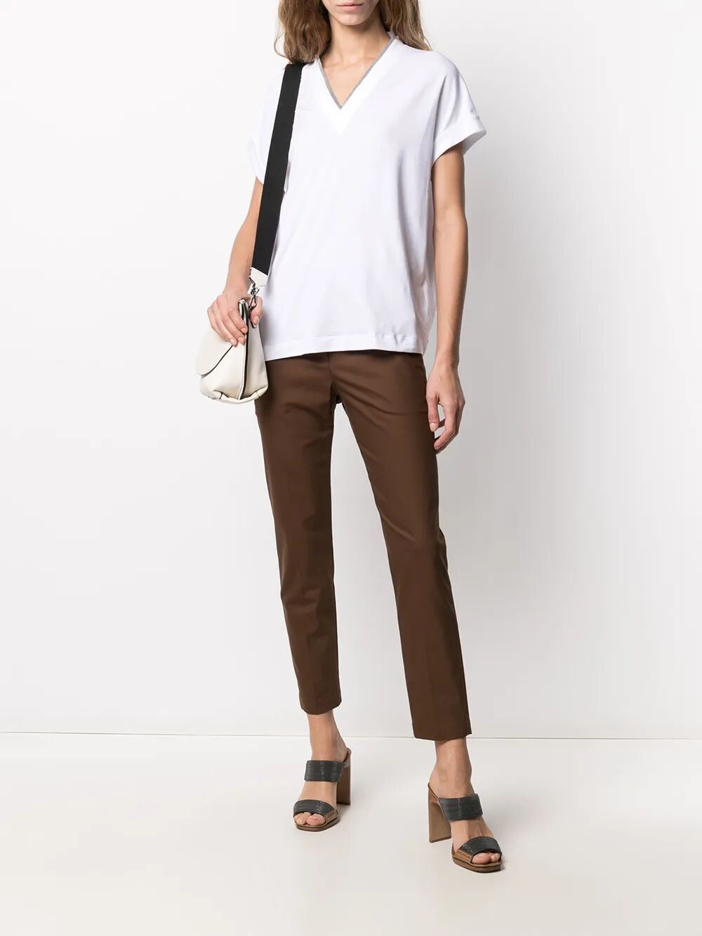 Brunello Cucinelli V NECK T-SHIRT Size M / US 6-8 / IT 42-44 - 5 Thumbnail