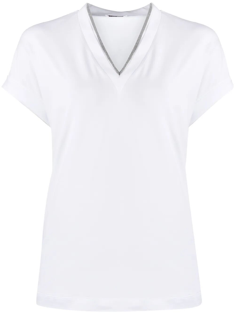 Brunello Cucinelli V NECK T-SHIRT Size XXL / US 16-18 / IT 52-54 - 4 Thumbnail