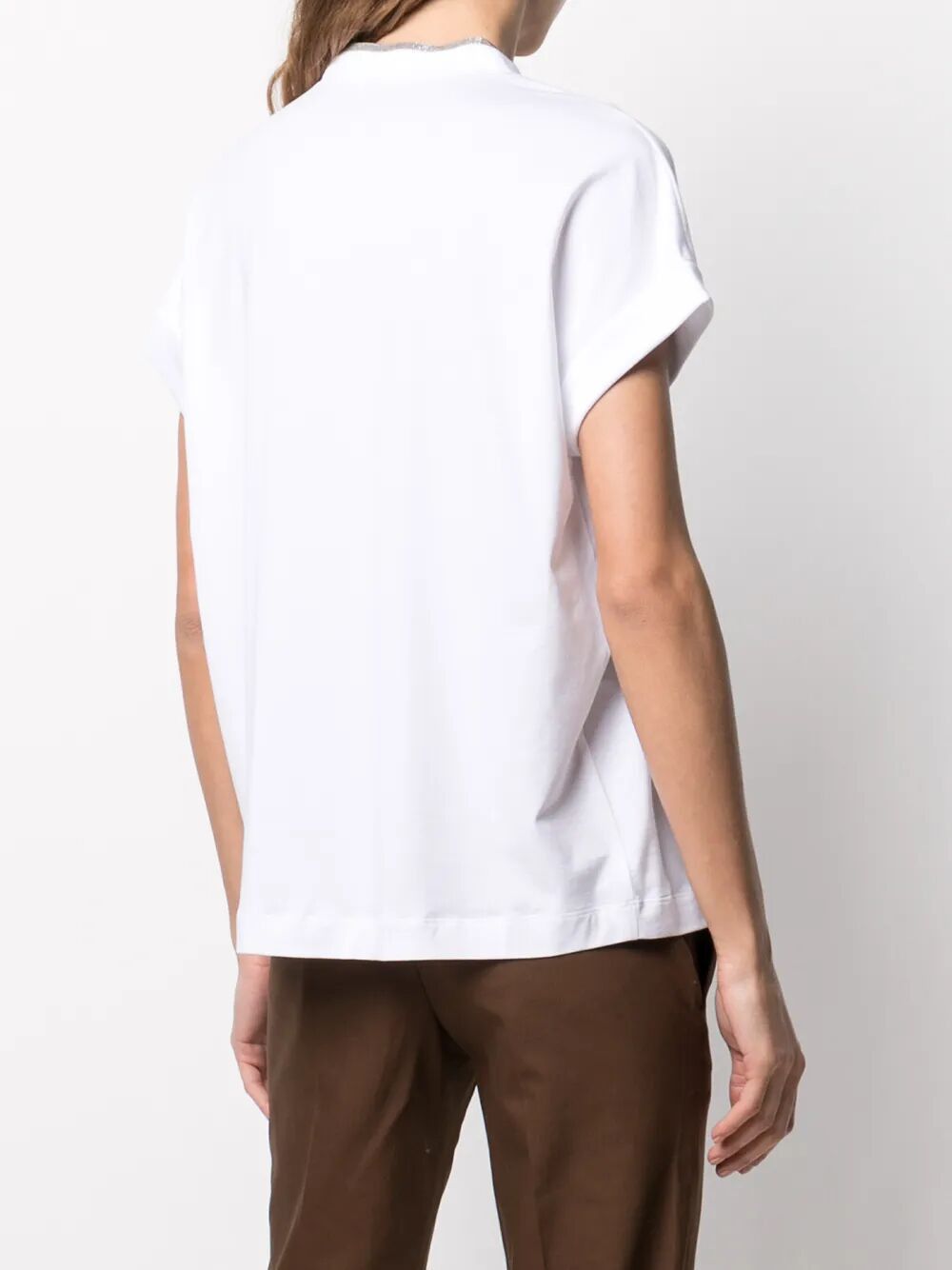 Brunello Cucinelli V NECK T-SHIRT Size XXL / US 16-18 / IT 52-54 - 7 Thumbnail