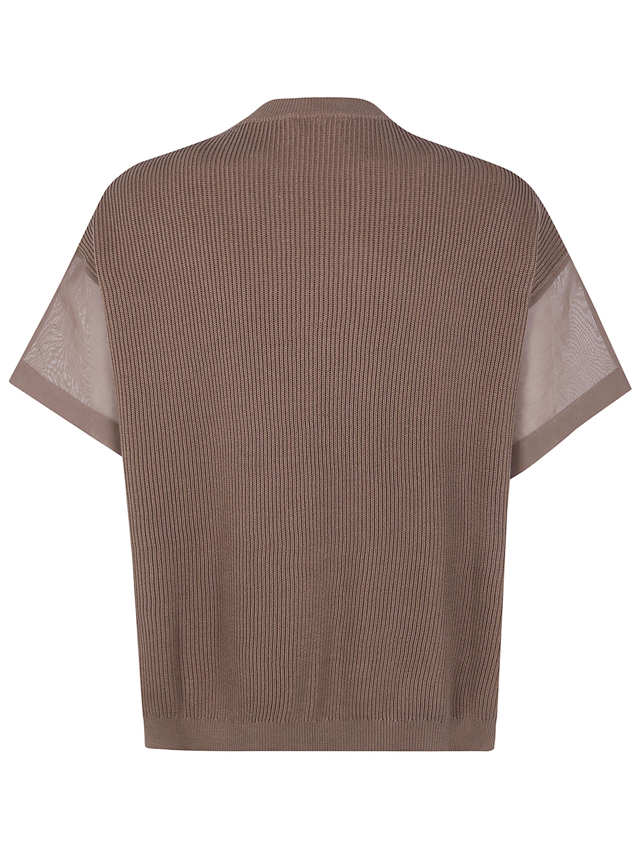 Brunello Cucinelli SHORT SLEEVES SWEATER Size S / US 4 / IT 40 - 2 Thumbnail