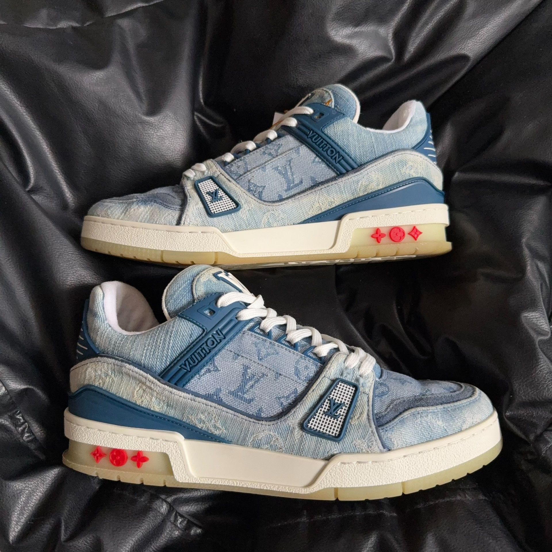 Louis Vuitton Louis Vuitton Limited Denim Blue Lowtop Sneakers 40.5 Men Size US 8 / EU 41 - 4 Thumbnail