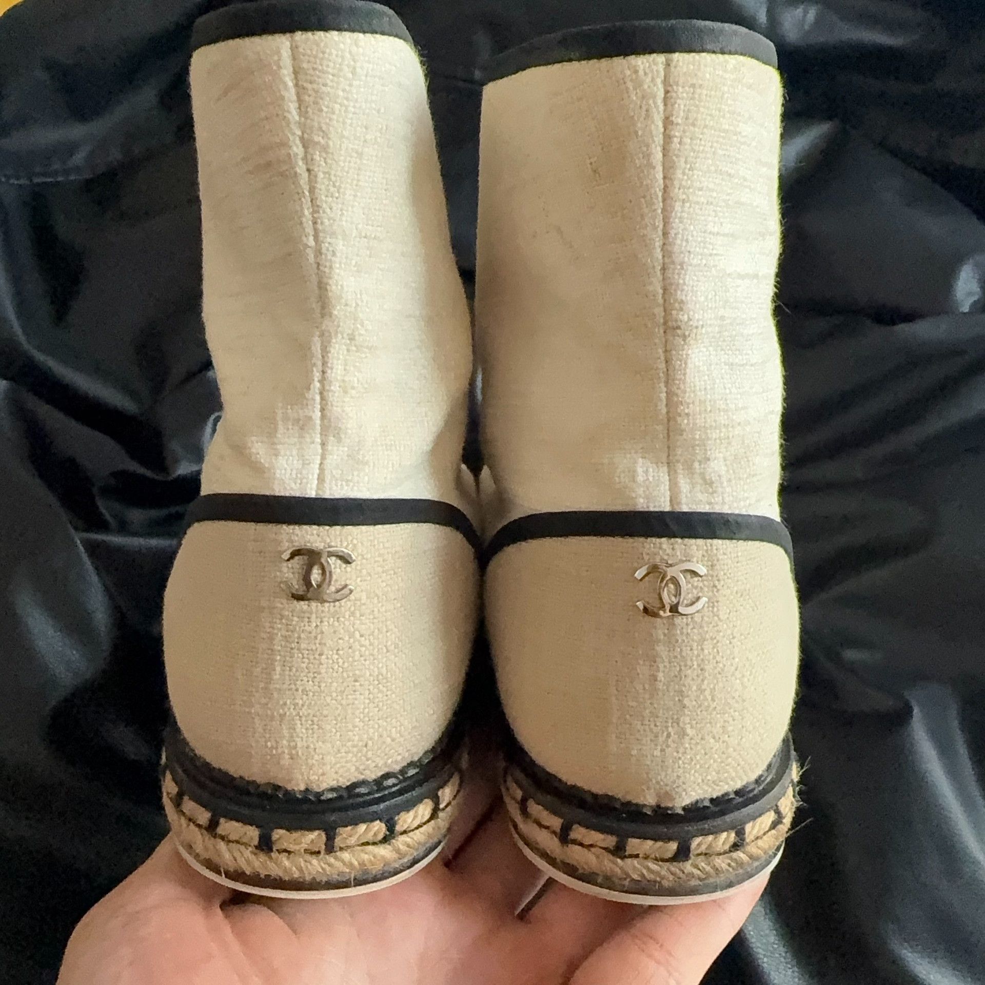 Chanel Chanel Knit Hitop Sneakers 38.5 Women Size US 7.5 / IT 37.5 - 3 Thumbnail