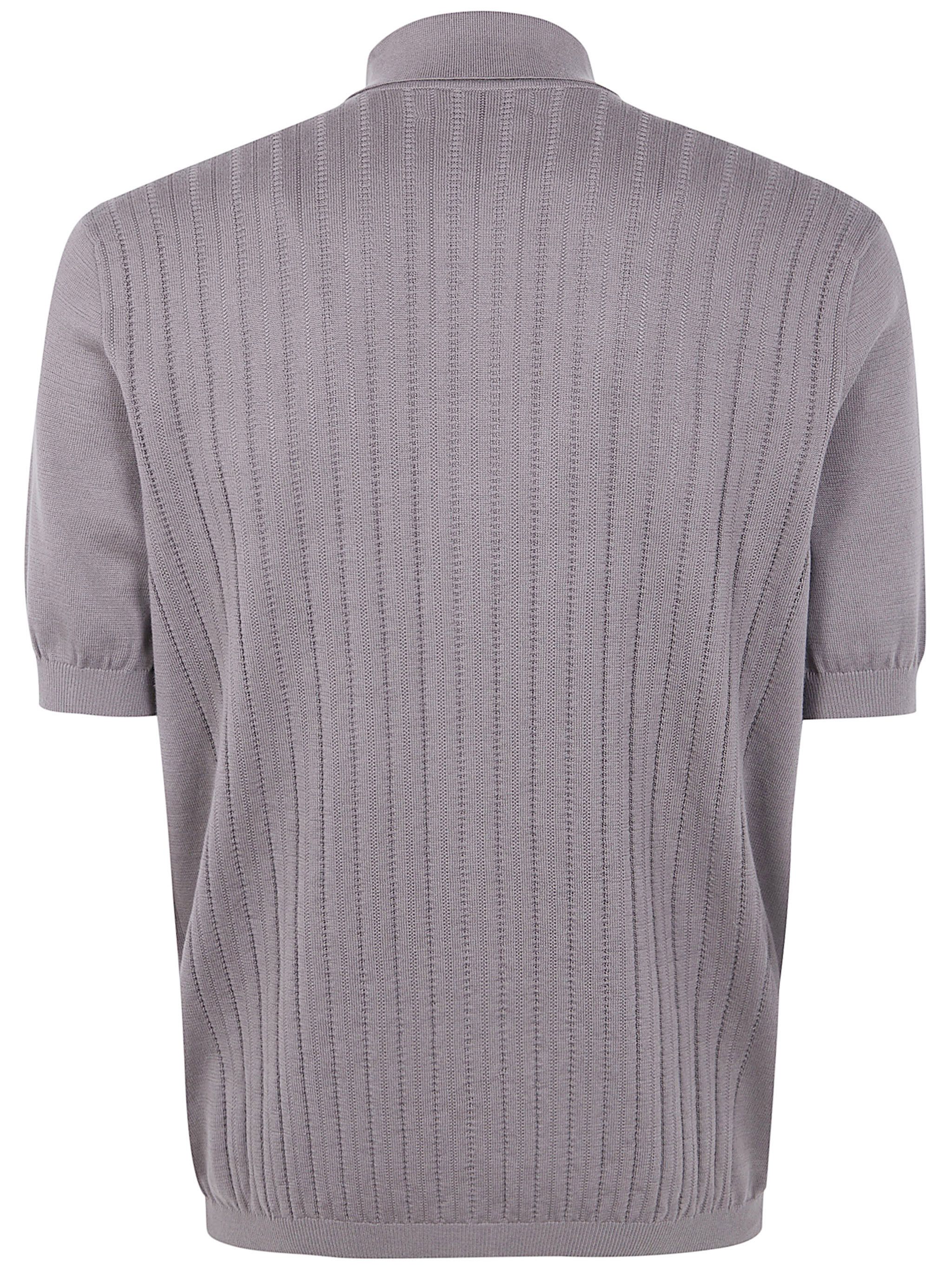 Brunello Cucinelli SHORT SLEEVES POLO NECK CARDIGAN Size US XXL / EU 58 / 5 - 6 Thumbnail