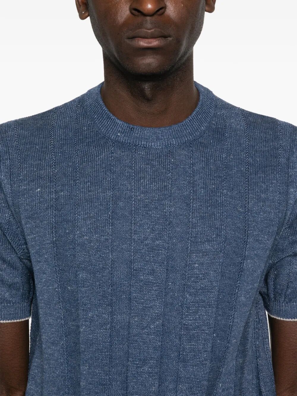 Brunello Cucinelli SHORT SLEEVES ROUND NECK SWEATER Size US M / EU 48-50 / 2 - 2 Thumbnail