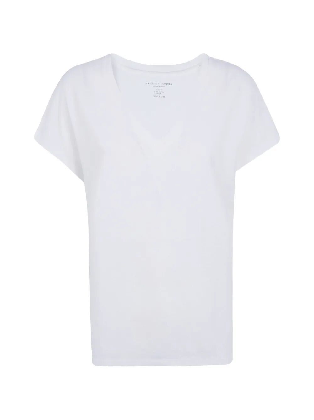 Majestic V-NECK T-SHIRT Size S / US 4 / IT 40 - 4 Thumbnail
