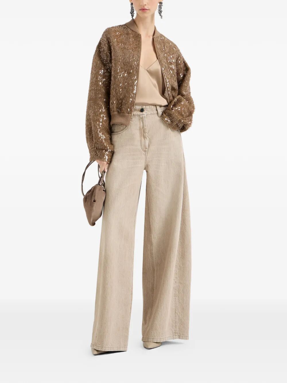 Brunello Cucinelli WIDE LEG DENIM PANTS Size 28" / US 6 / IT 42 - 3 Thumbnail
