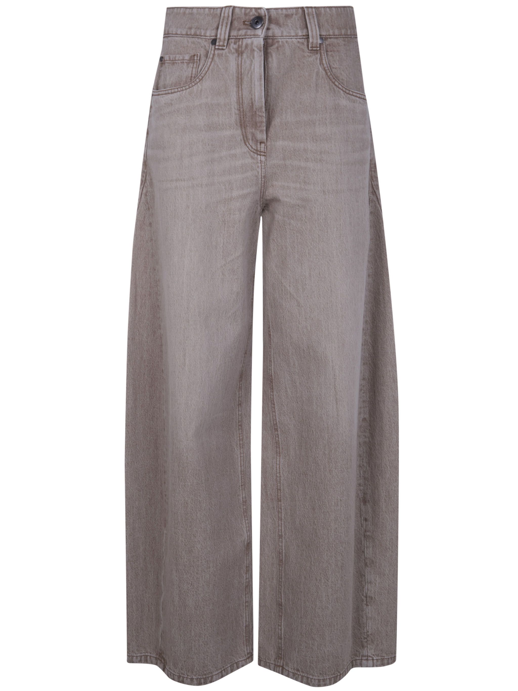 Brunello Cucinelli WIDE LEG DENIM PANTS Size 30" / US 8 / IT 44 - 5 Thumbnail
