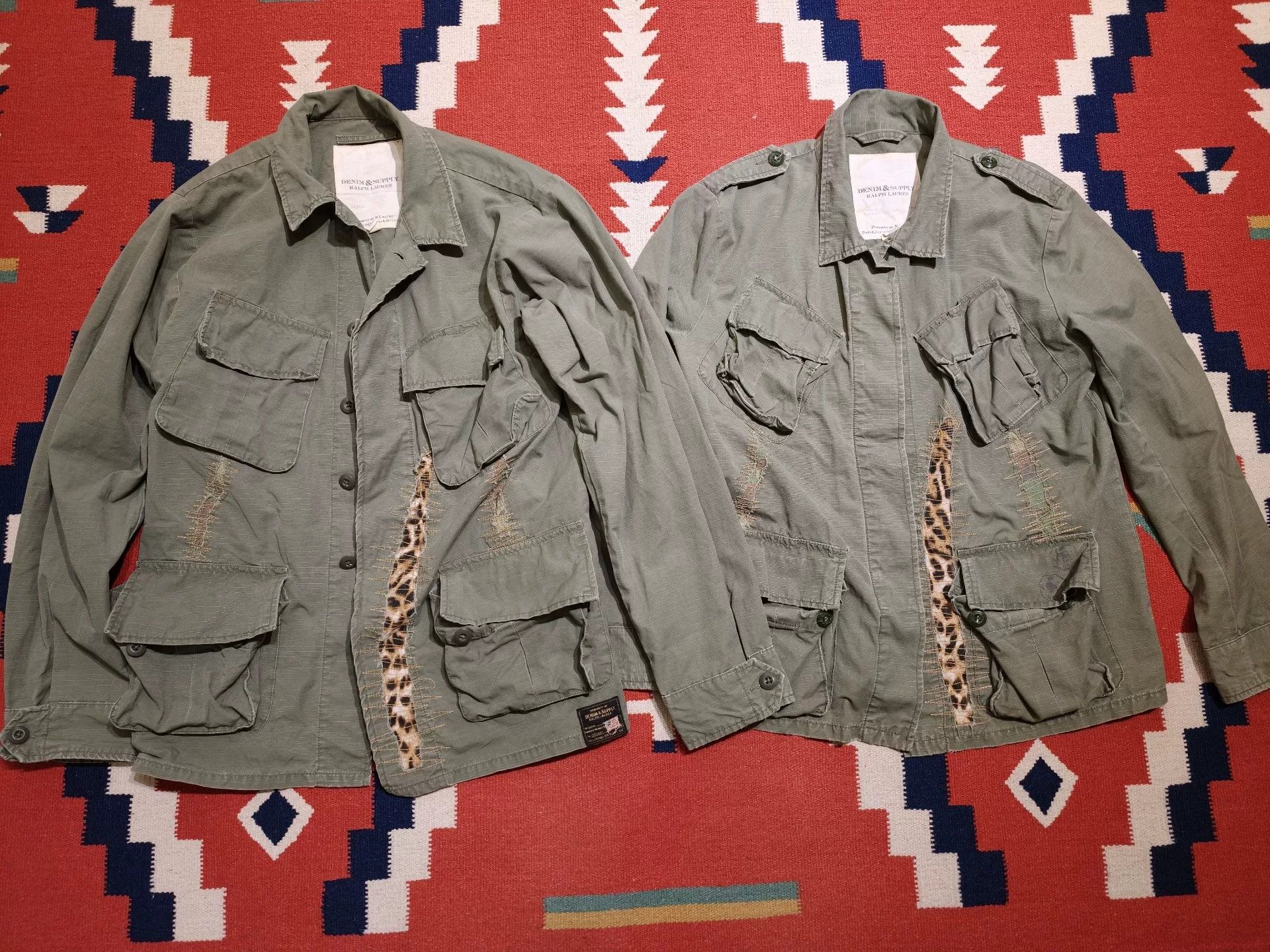 RRL Ralph Lauren RRL Vintage Distressed Leopard Patch Jacket Size US M / EU 48-50 / 2 - 2 Thumbnail