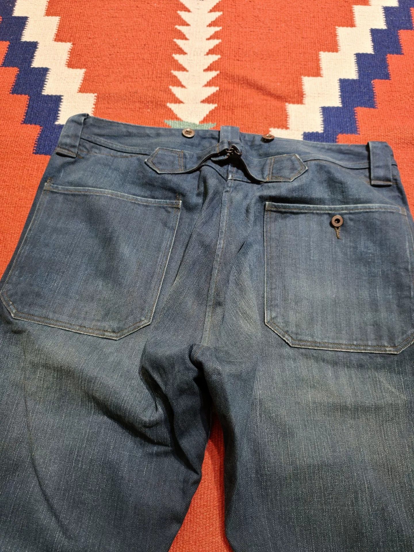 RRL Ralph Lauren RRL Indigo Herringbone HBT Jeans Size US 32 / EU 48 - 4 Thumbnail