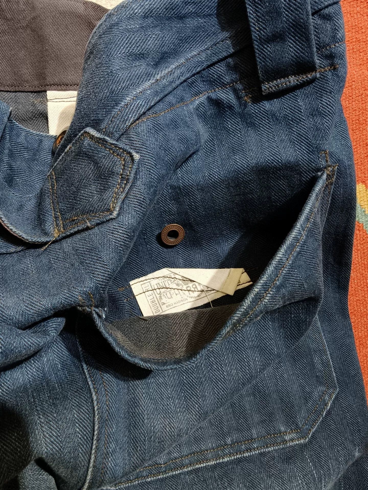 RRL Ralph Lauren RRL Indigo Herringbone HBT Jeans Size US 32 / EU 48 - 7 Thumbnail