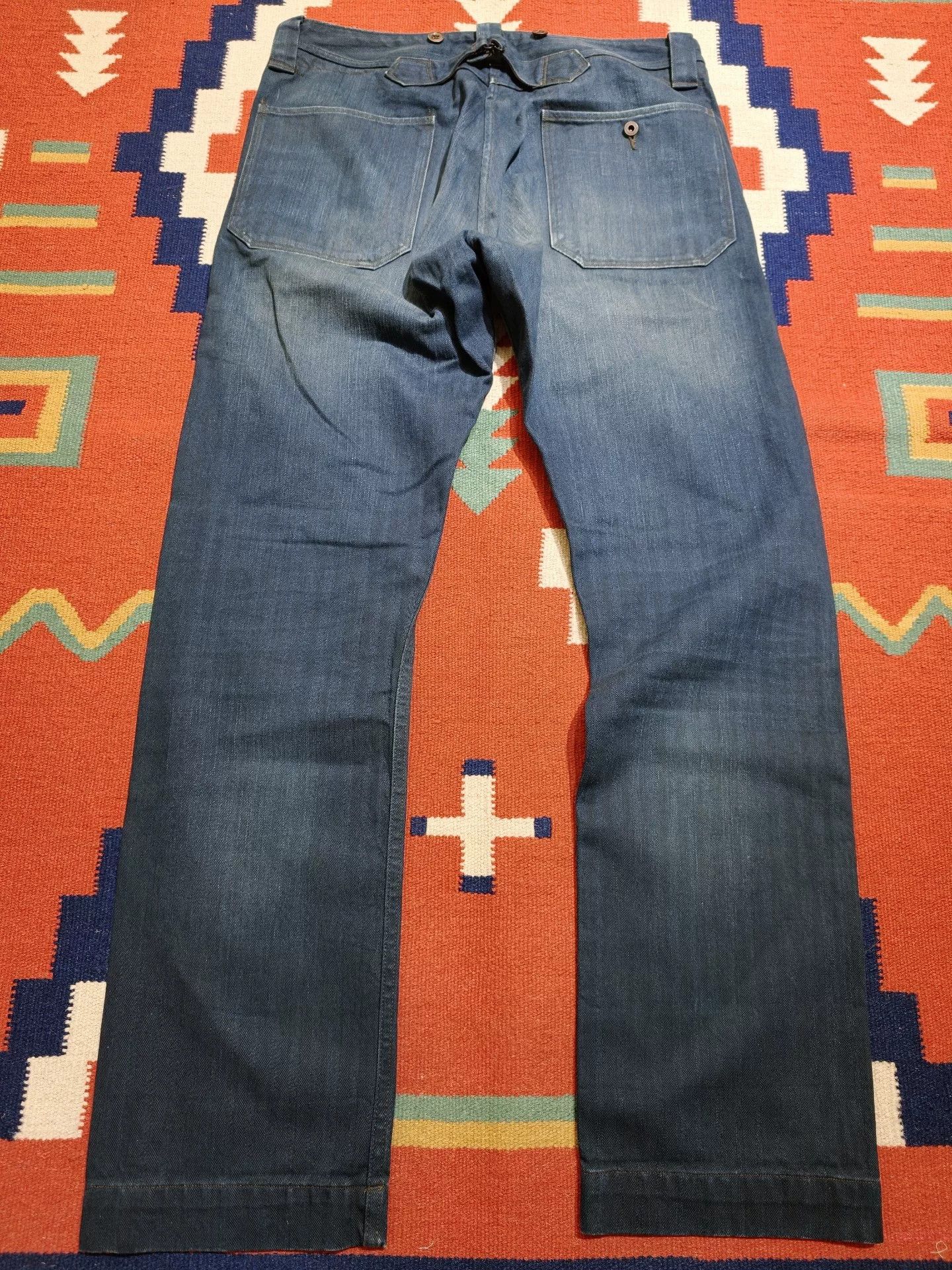 RRL Ralph Lauren RRL Indigo Herringbone HBT Jeans Size US 32 / EU 48 - 5 Thumbnail