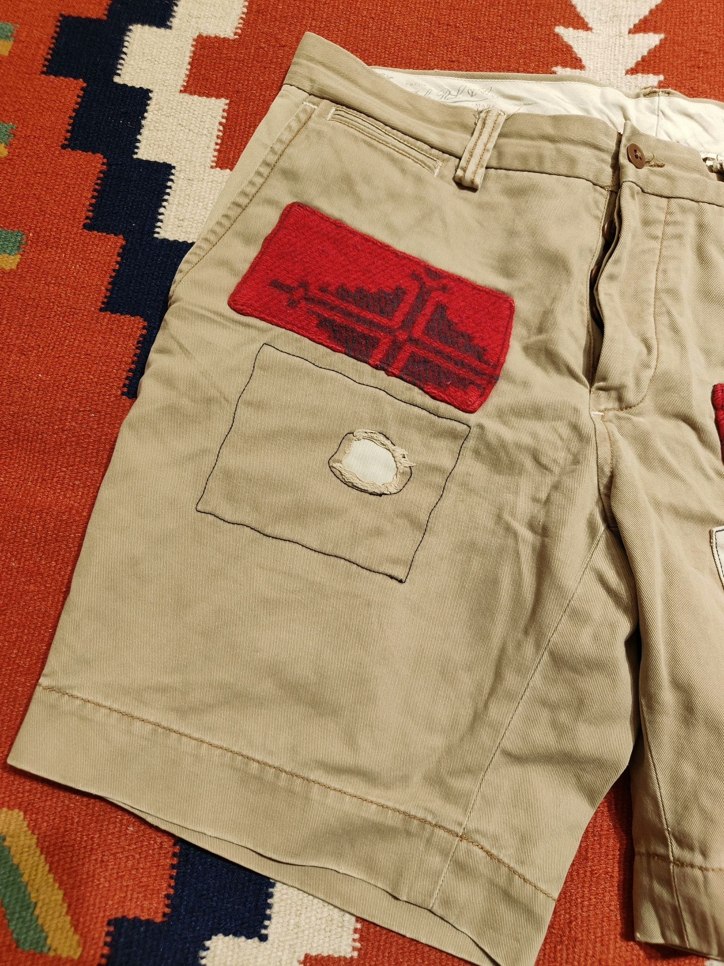 RRL Ralph Lauren Ralph Lauren Khaki Vintage Southwest Shorts Size US 33 - 3 Thumbnail