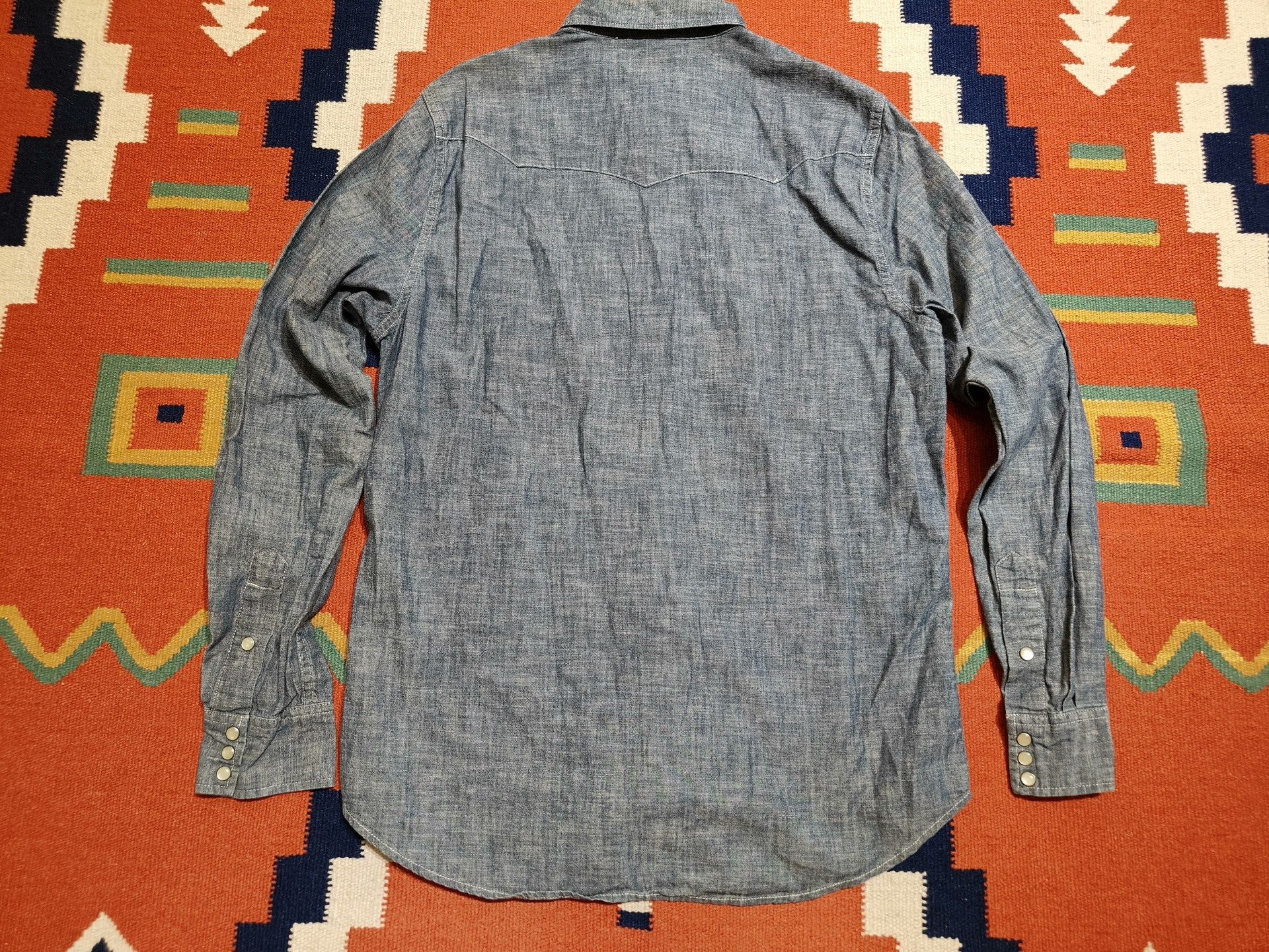 RRL Ralph Lauren Ralph Lauren RRL Light Denim Western Shirt Size US M / EU 48-50 / 2 - 4 Thumbnail