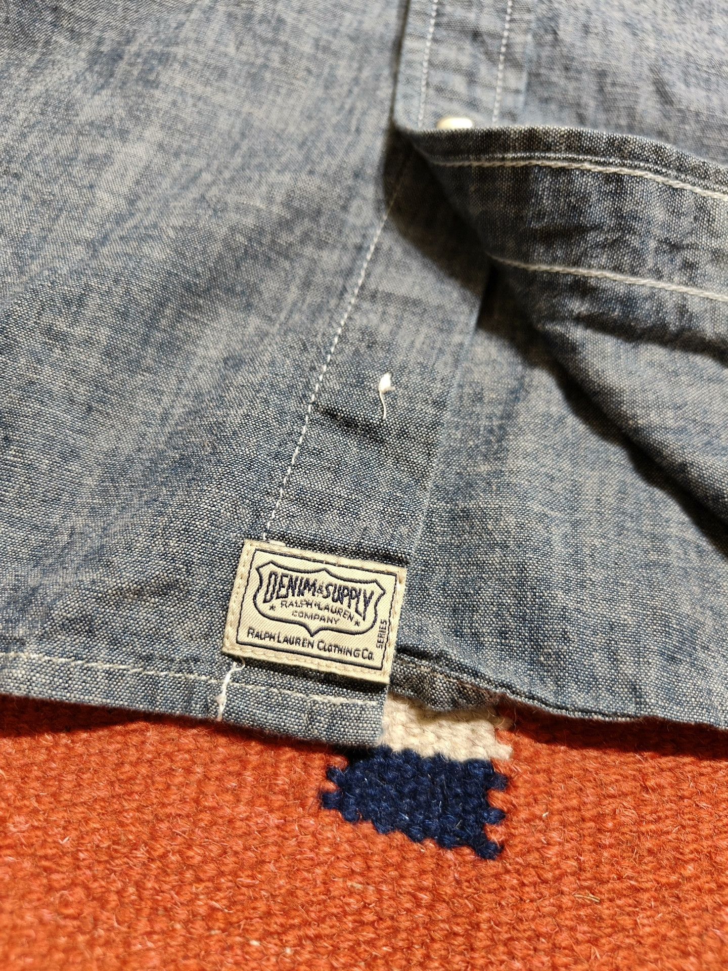 RRL Ralph Lauren Ralph Lauren RRL Light Denim Western Shirt Size US M / EU 48-50 / 2 - 3 Thumbnail