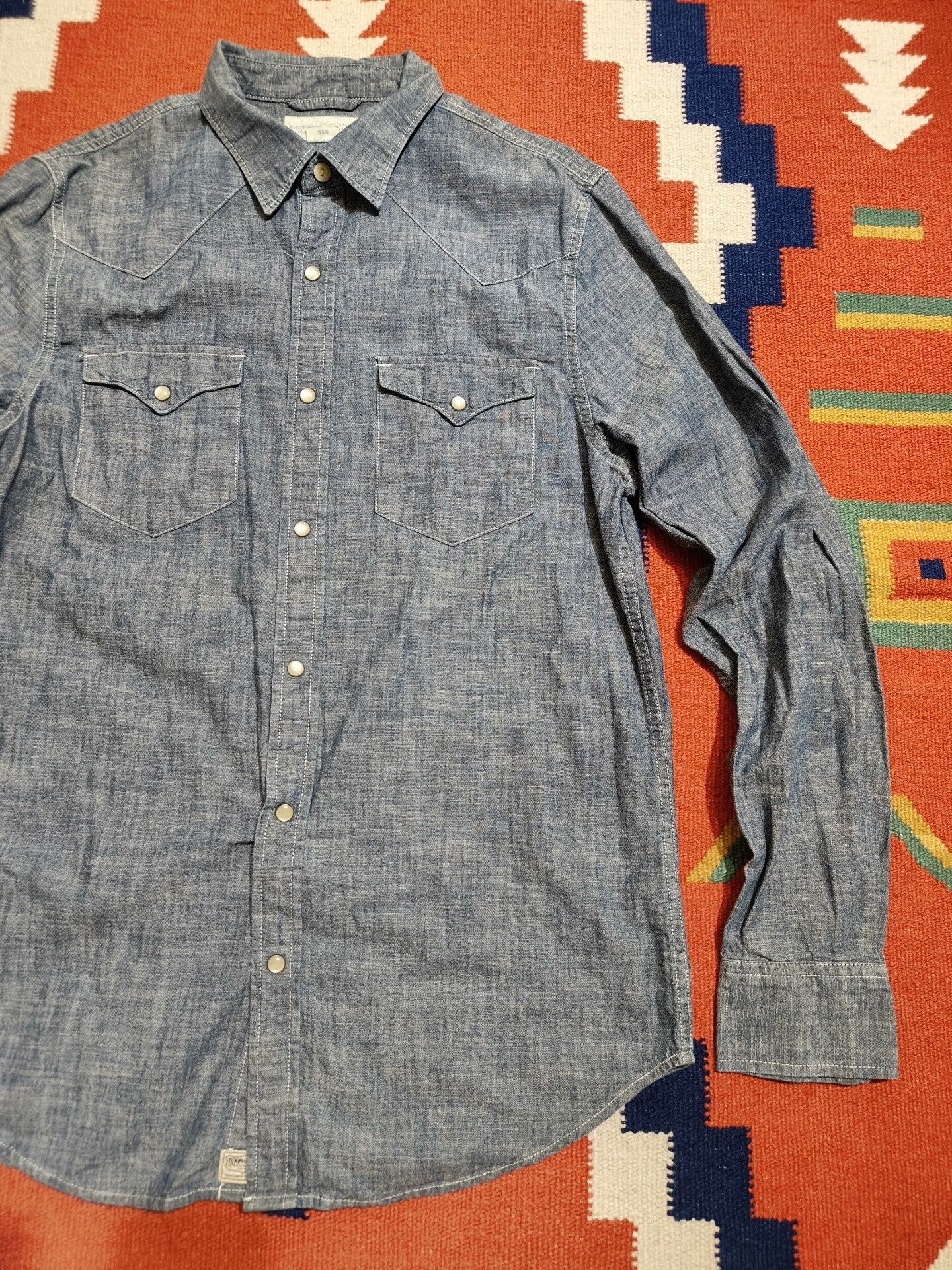 RRL Ralph Lauren Ralph Lauren RRL Light Denim Western Shirt Size US M / EU 48-50 / 2 - 2 Thumbnail