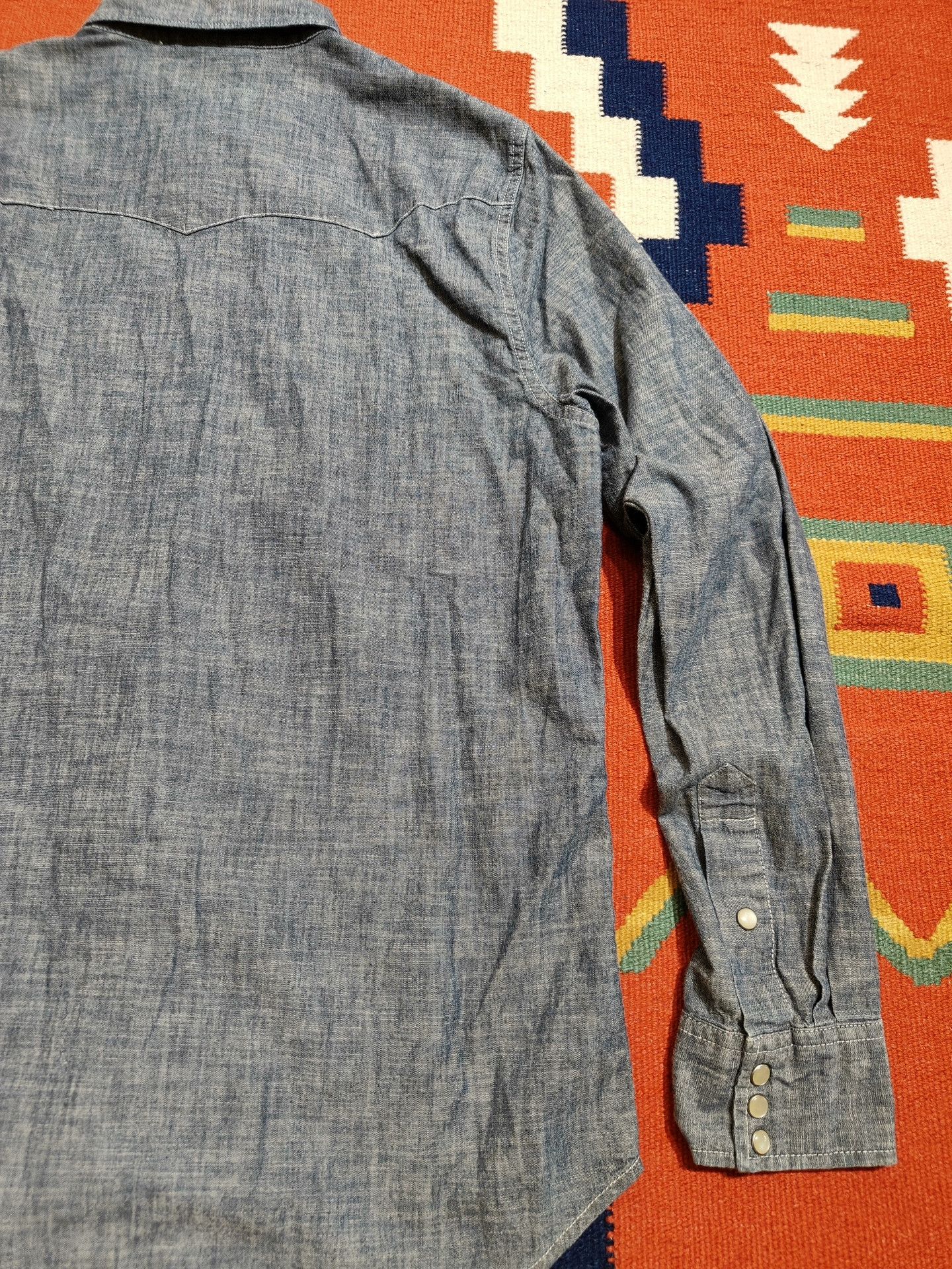 RRL Ralph Lauren Ralph Lauren RRL Light Denim Western Shirt Size US M / EU 48-50 / 2 - 8 Thumbnail