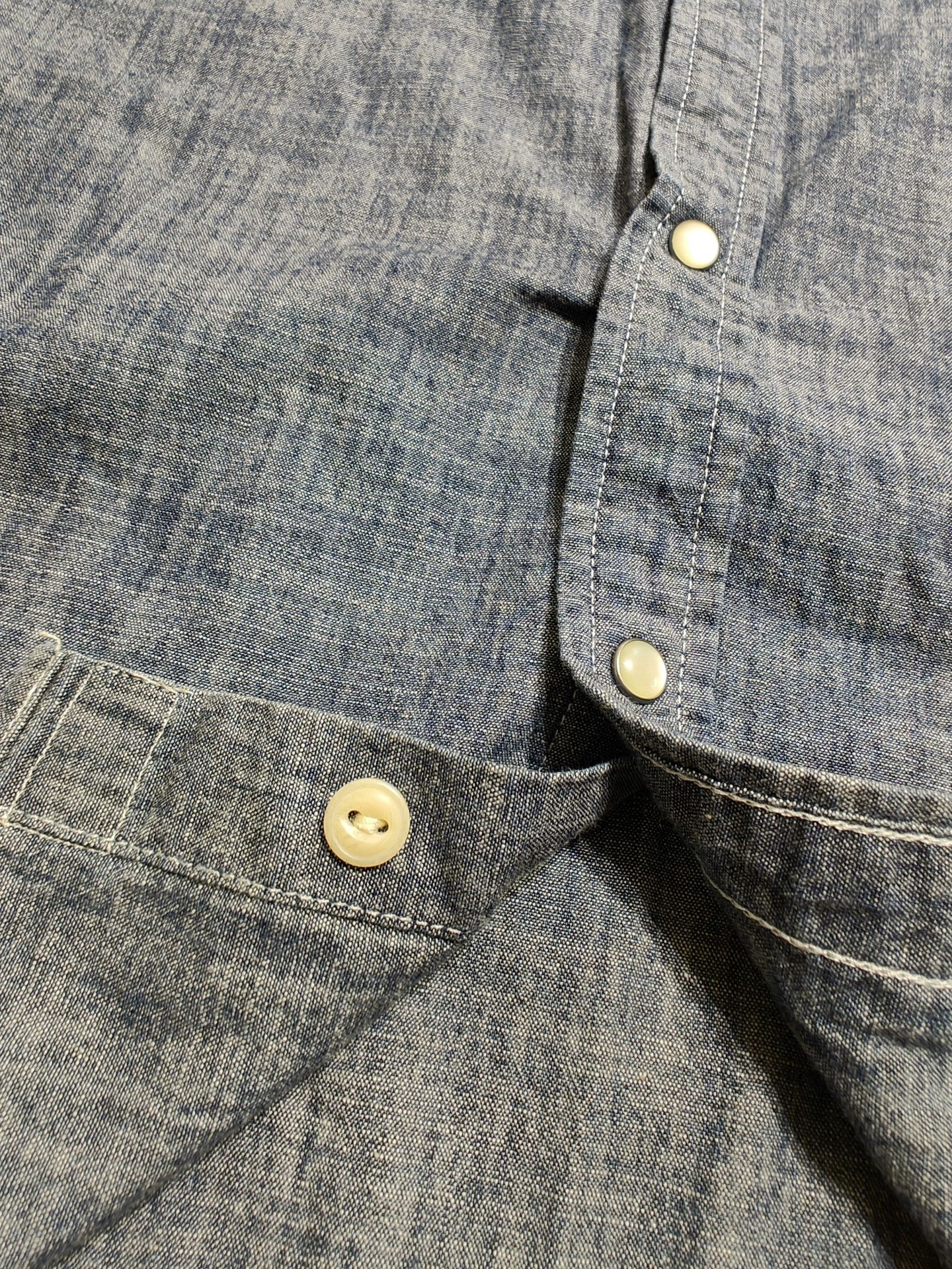 RRL Ralph Lauren Ralph Lauren RRL Light Denim Western Shirt Size US M / EU 48-50 / 2 - 6 Thumbnail