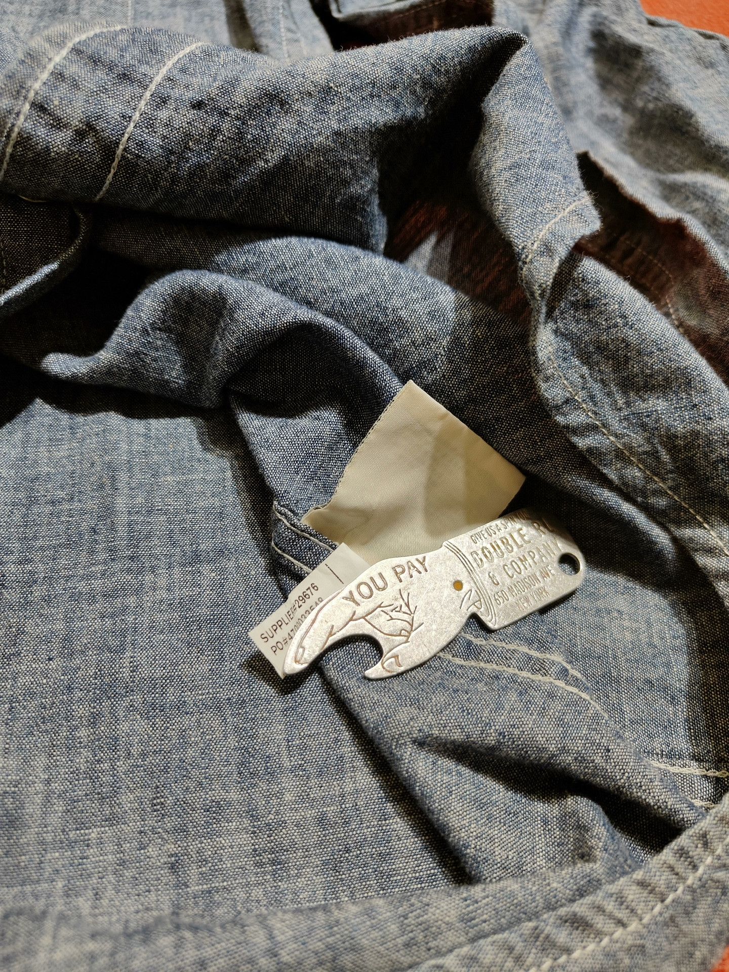 RRL Ralph Lauren Ralph Lauren RRL Light Denim Western Shirt Size US M / EU 48-50 / 2 - 7 Thumbnail