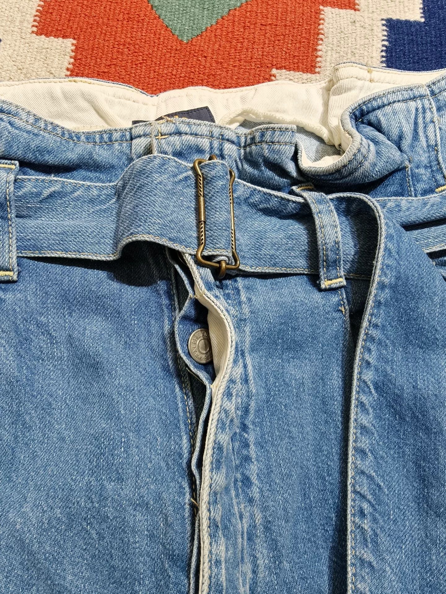 Polo Ralph Lauren Polo Ralph Lauren Loose Belted Jeans Size US 28 / EU 44 - 6 Thumbnail