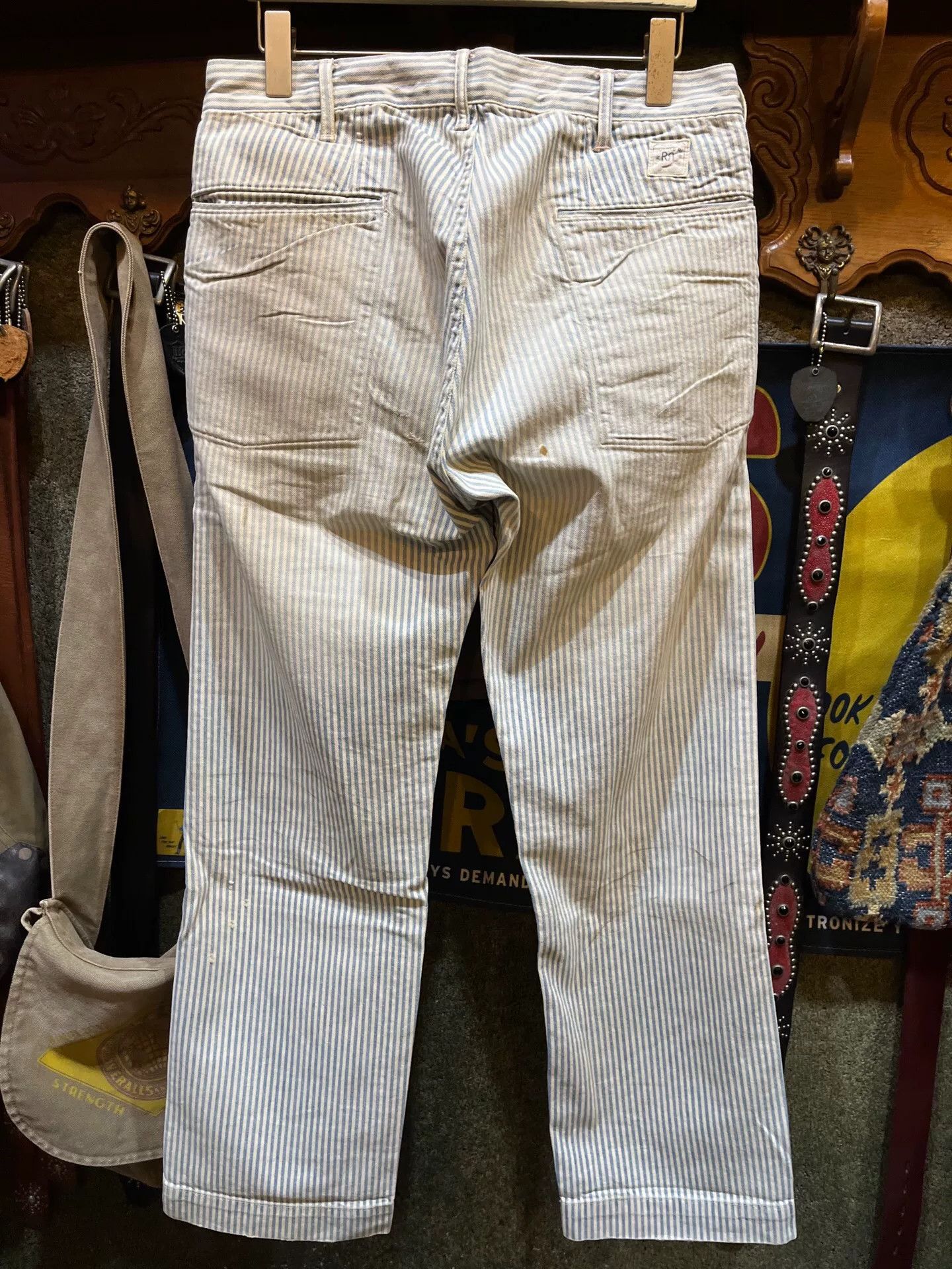 RRL Ralph Lauren RRL Vintage Striped Casual Pants Size US 30 / EU 46 - 2 Thumbnail