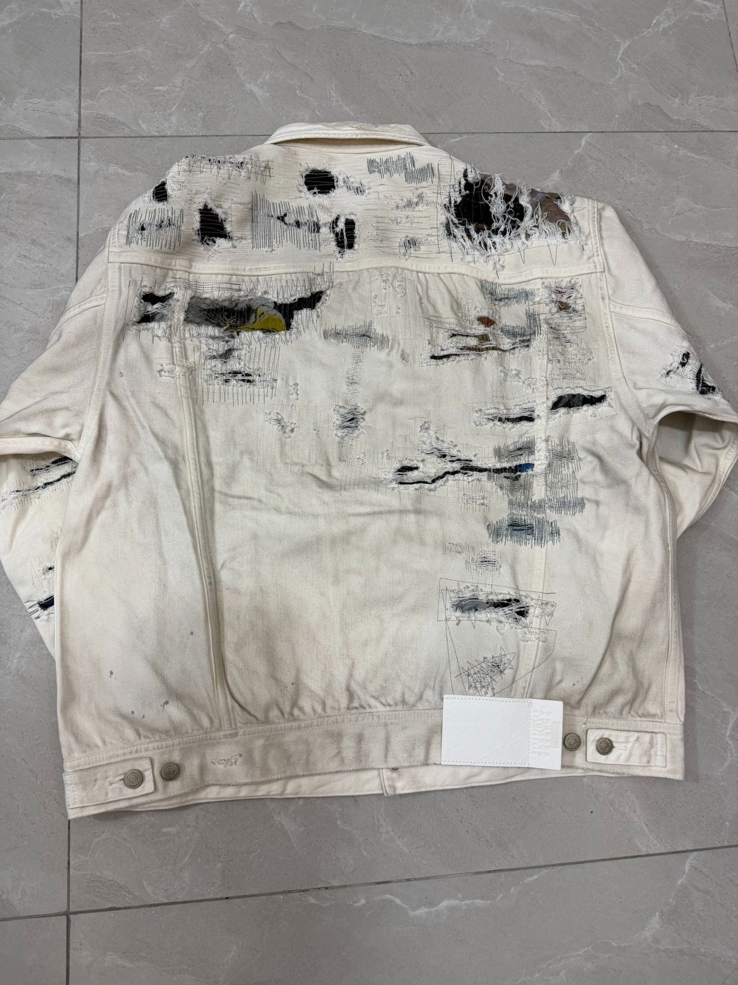 MM6 Supreme x MM6 Distressed Selvedge Denim Jacket Size US L / EU 52-54 / 3 - 6 Thumbnail