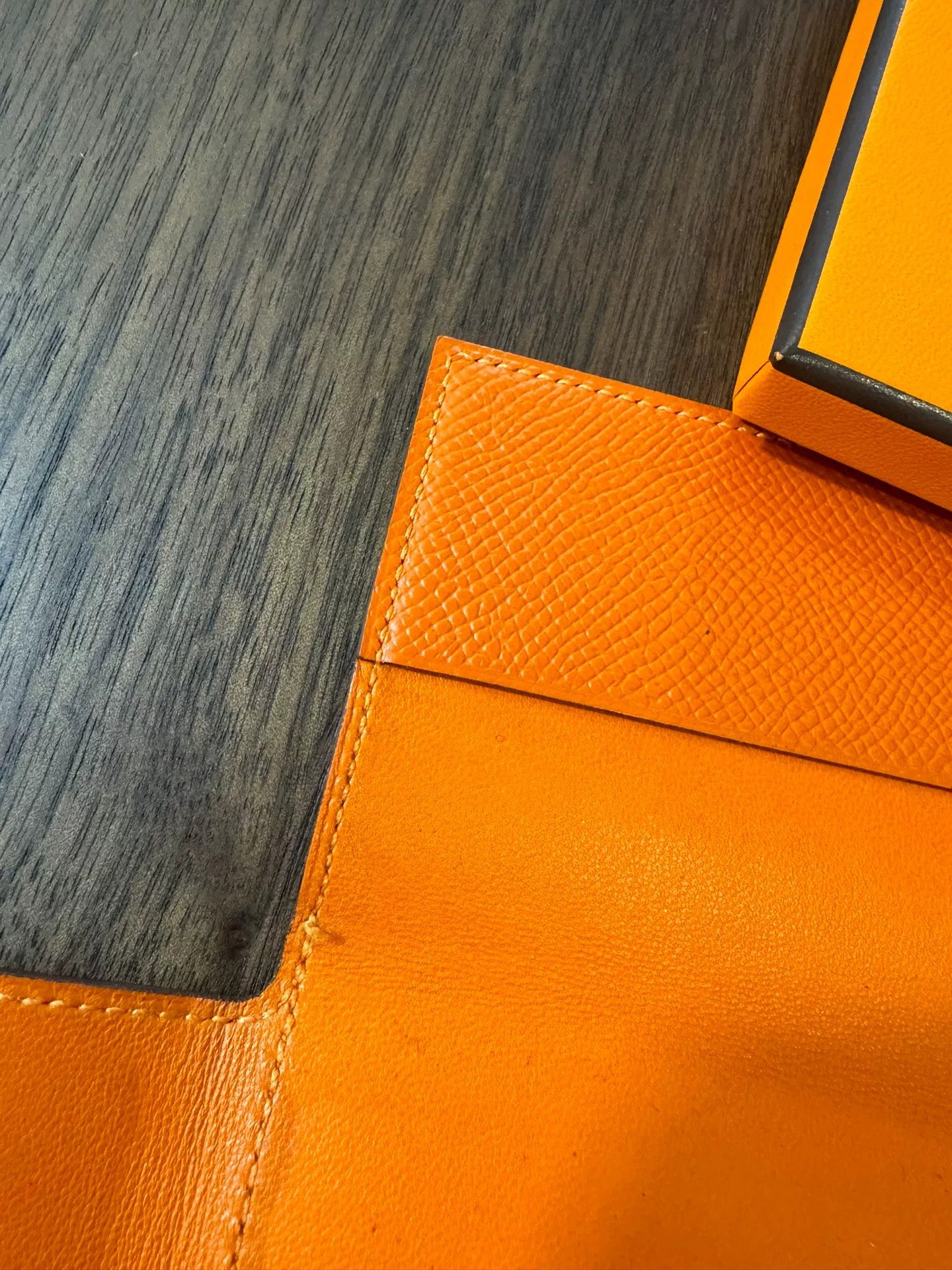 Hermes Hermès Orange Leather Card Holder Size ONE SIZE - 7 Thumbnail