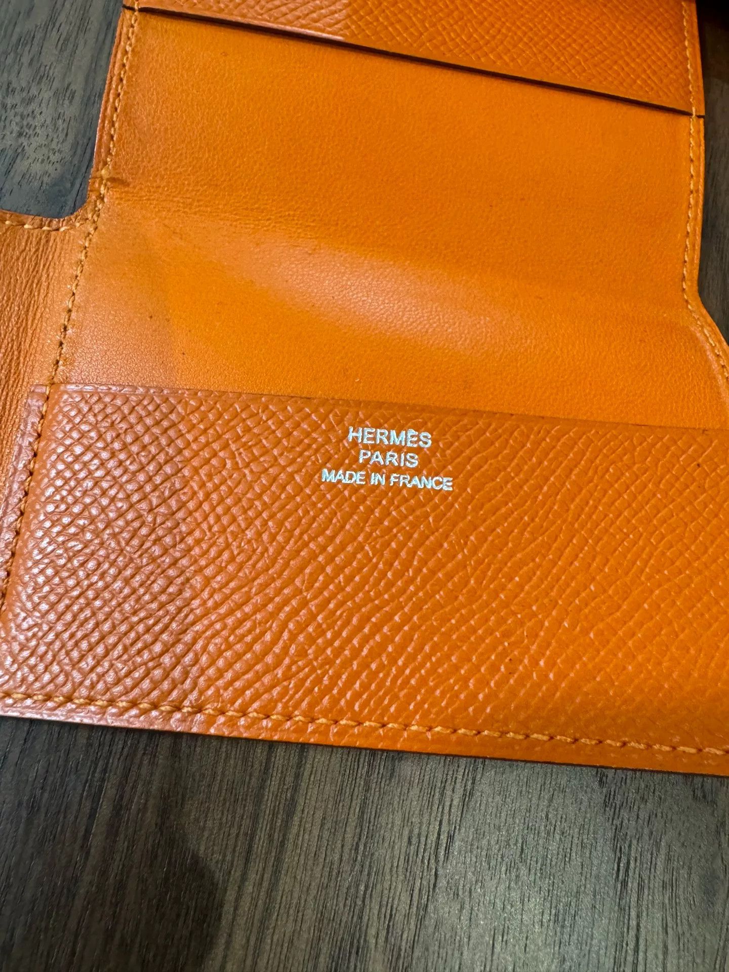 Hermes Hermès Orange Leather Card Holder Size ONE SIZE - 4 Thumbnail