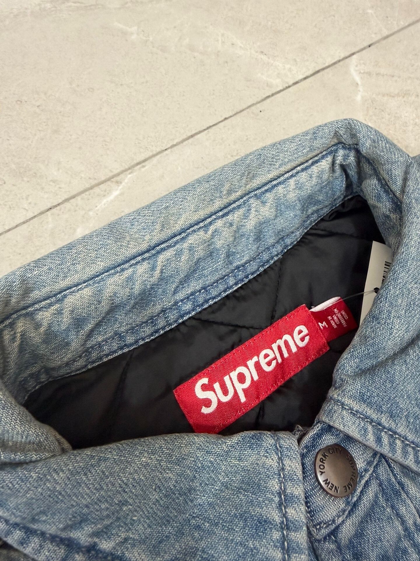 Supreme Supreme Quilted Lined Denim Snap Shirt Size US M / EU 48-50 / 2 - 3 Thumbnail