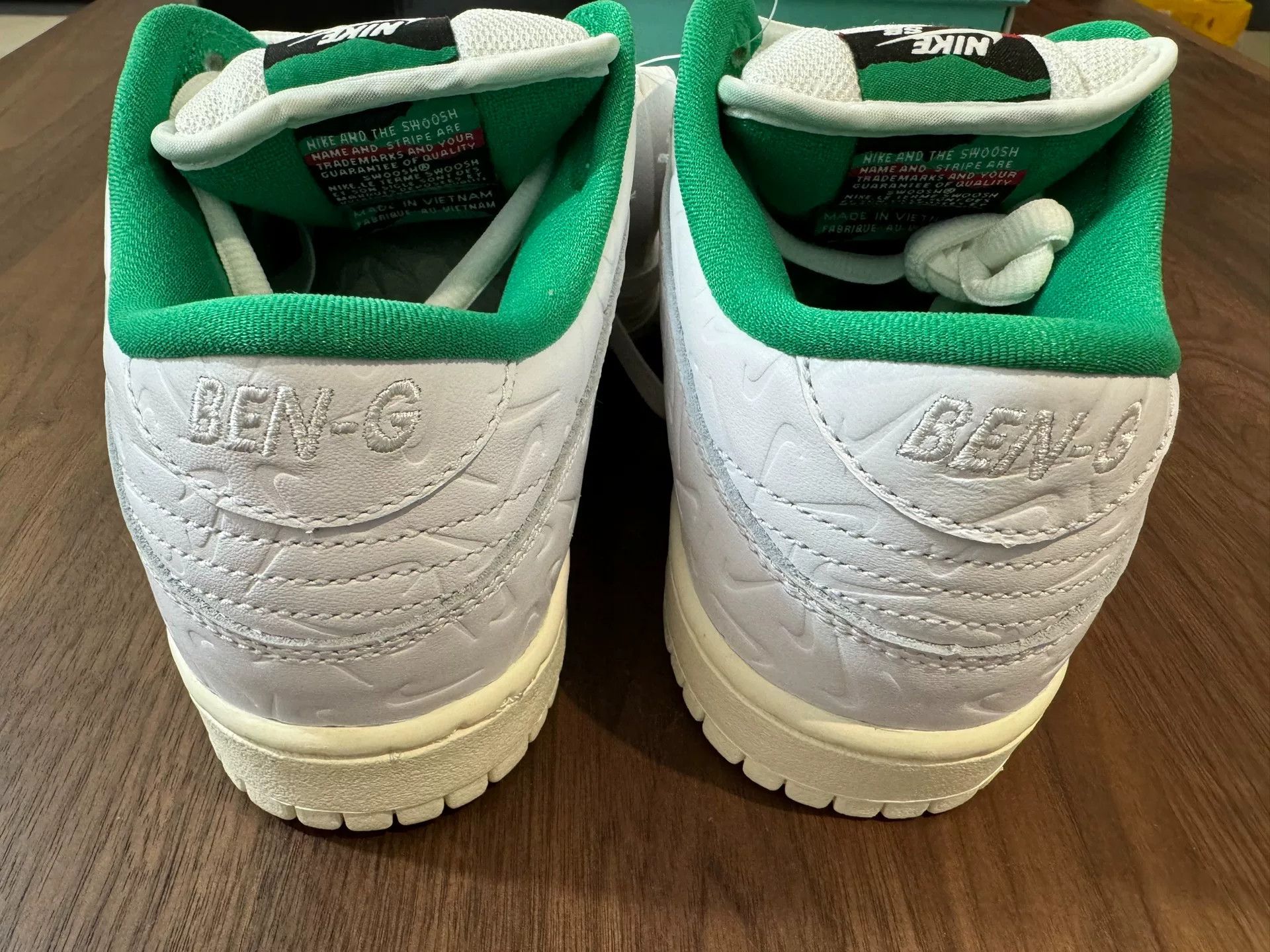 Nike SB Nike Dunk SB Low White Green Size US 8 / EU 41 - 5 Thumbnail