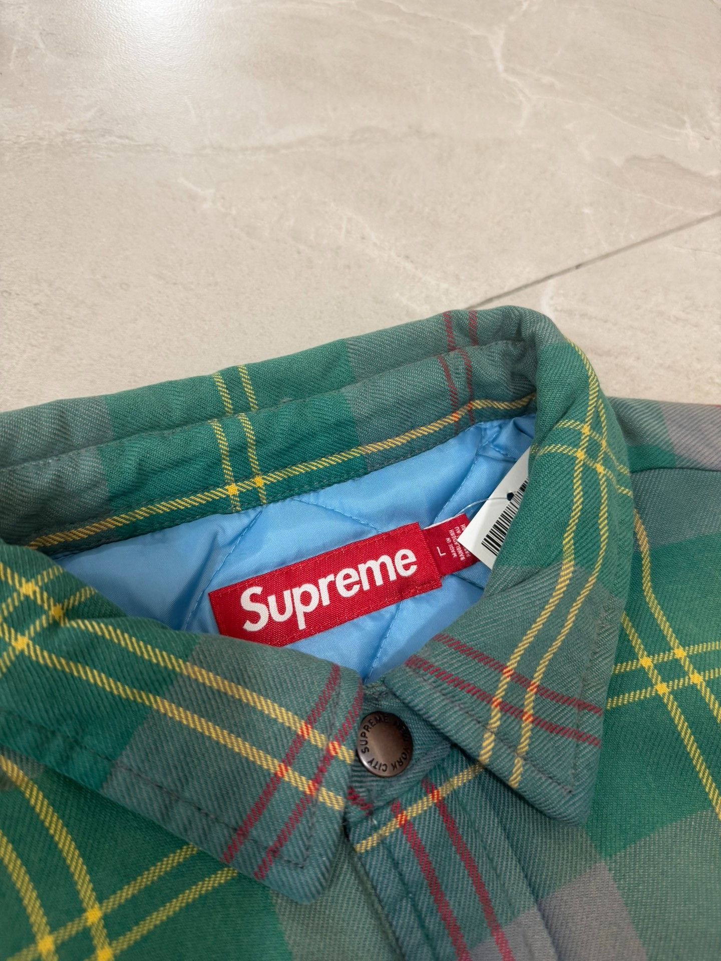 Supreme Supreme SS26 Quilted Lined Flannel Snap Shirt Size US M / EU 48-50 / 2 - 4 Thumbnail