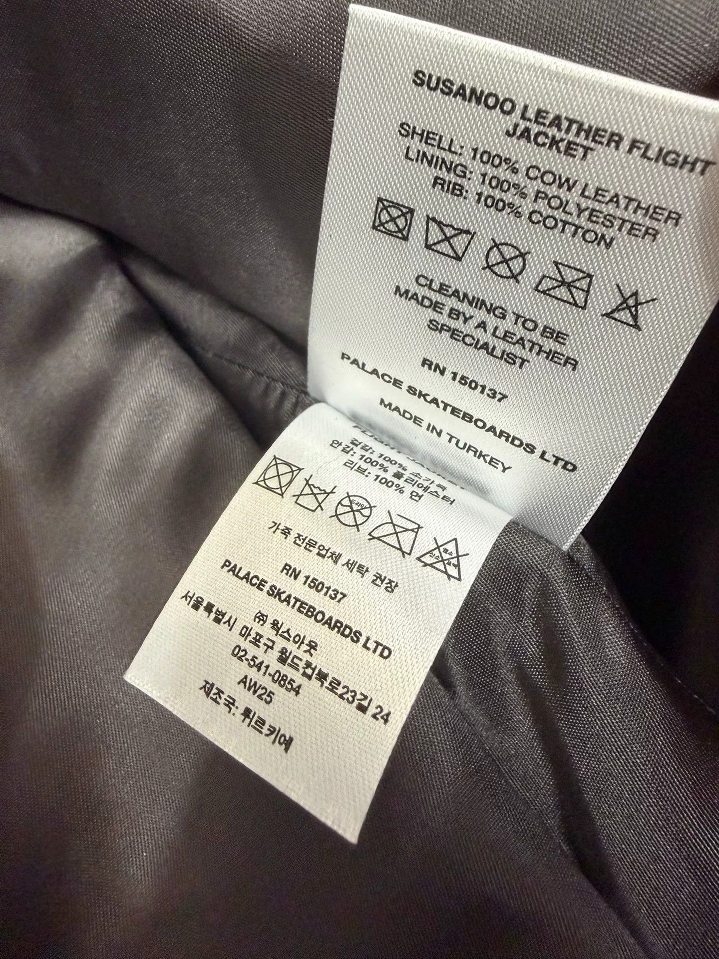 Palace Palace FW25 Susanoo Leather Flight Jacket Size US L / EU 52-54 / 3 - 8 Thumbnail