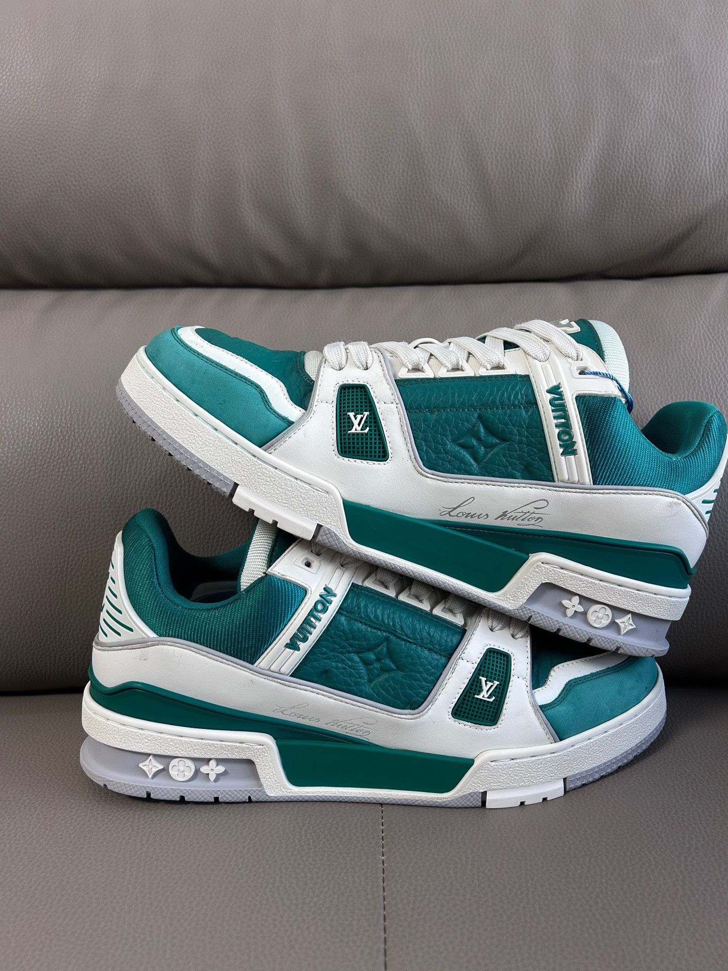Louis Vuitton Louis Vuitton Training Green Lowtop Sneakers 41 Men Size US 8.5 / EU 41-42 - 5 Thumbnail