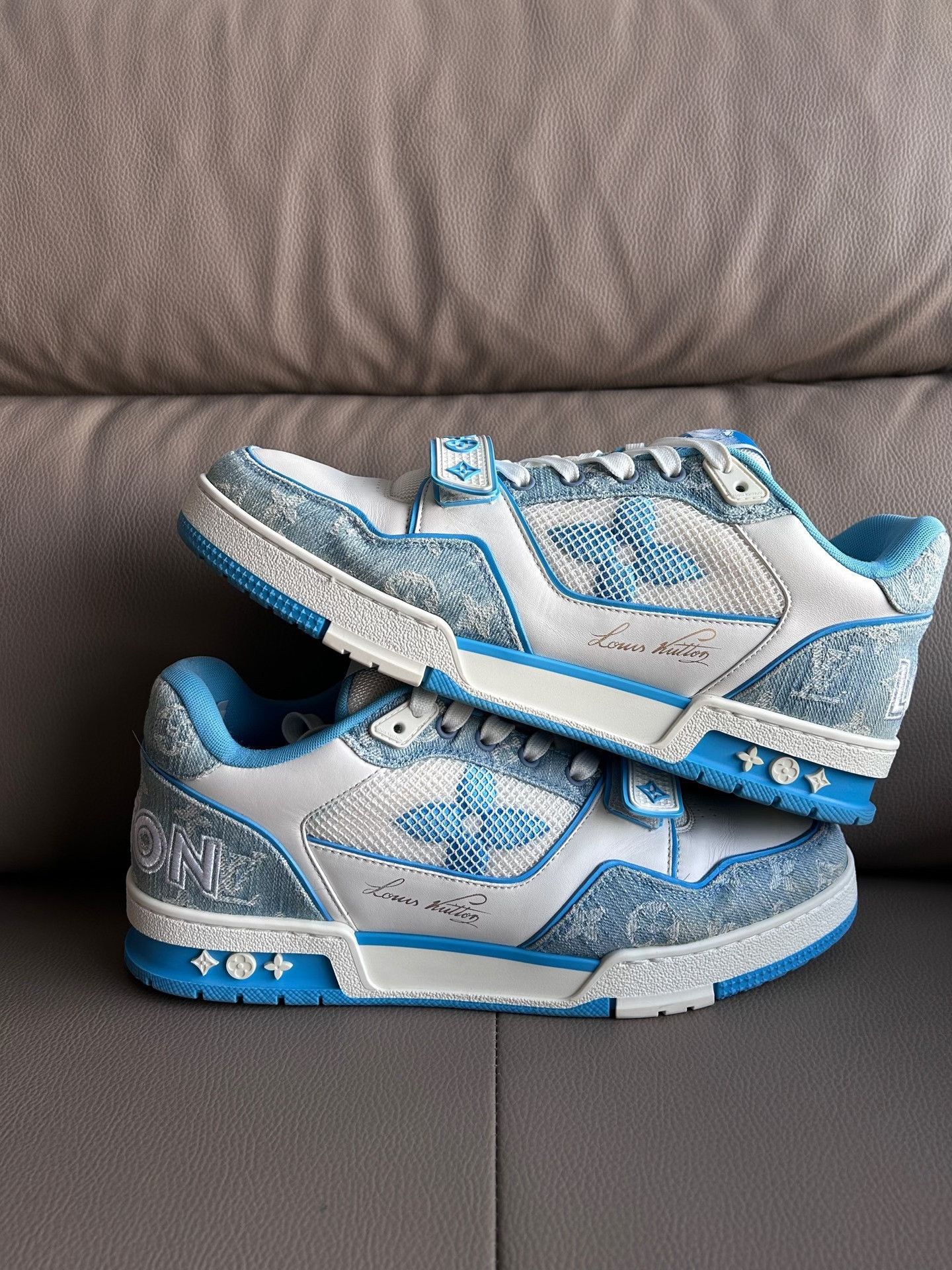 Louis Vuitton Louis Vuitton Training Blue Lowtop Sneakers 43 Men Size US 10 / EU 43 - 6 Thumbnail