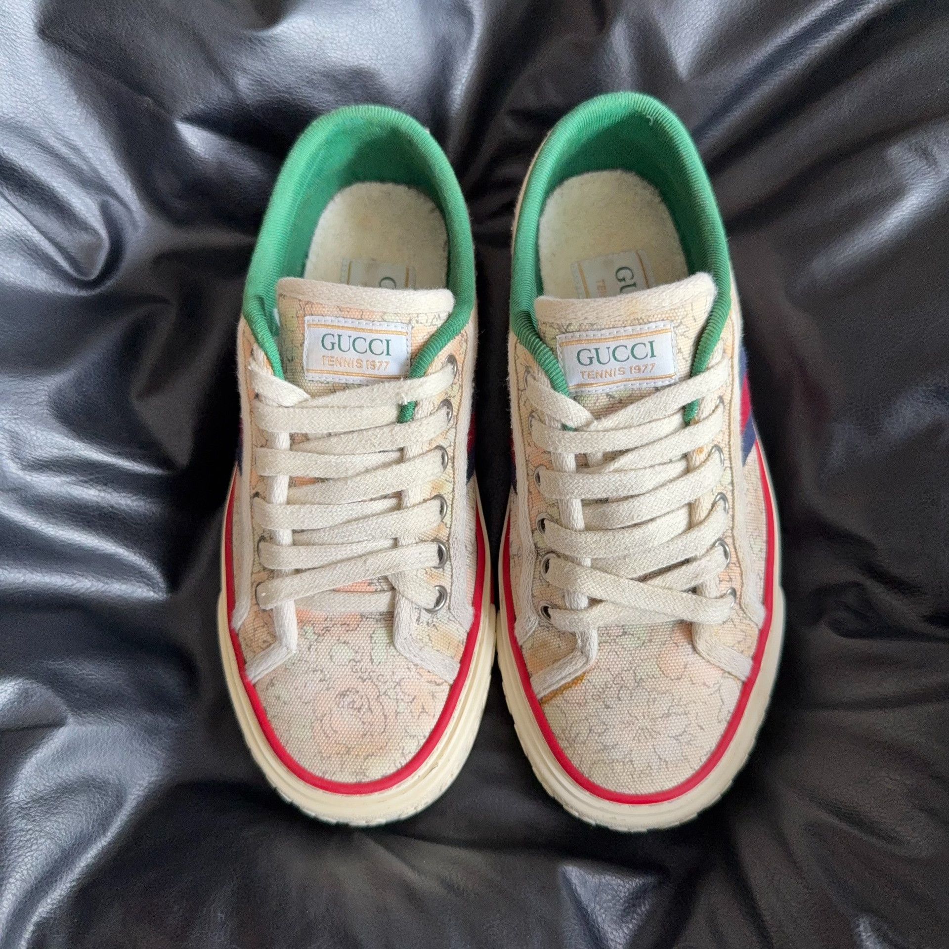 Gucci Gucci Green Lowtop Sneakers 35 Women Size US 5 / IT 35 - 2 Thumbnail