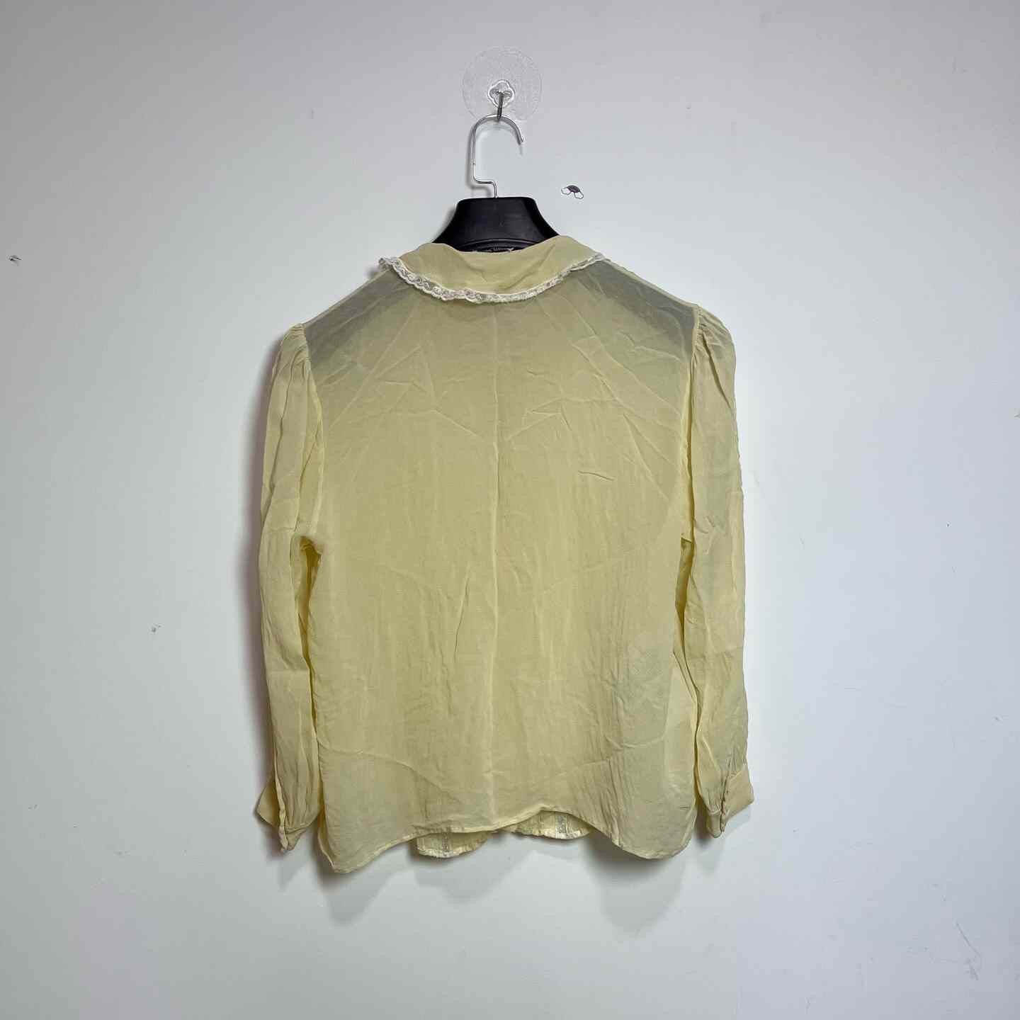 Miu Miu Miu Miu Silk Yellow Button Up 42 Women Size M / US 6-8 / IT 42-44 - 2 Thumbnail