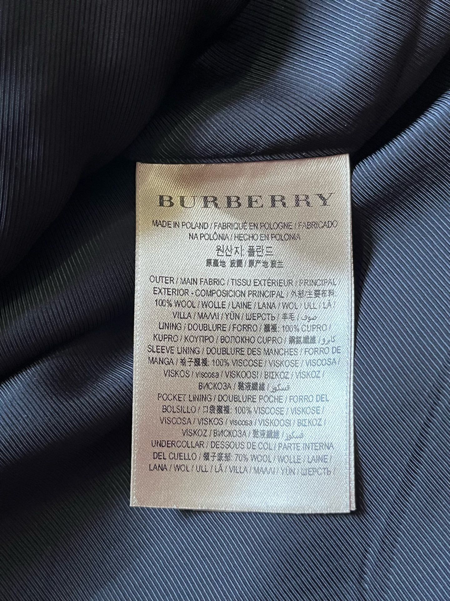 Burberry Burberry Wool Plaid Black Coat 10 Women Size XS / US 0-2 / IT 36-38 - 6 Thumbnail