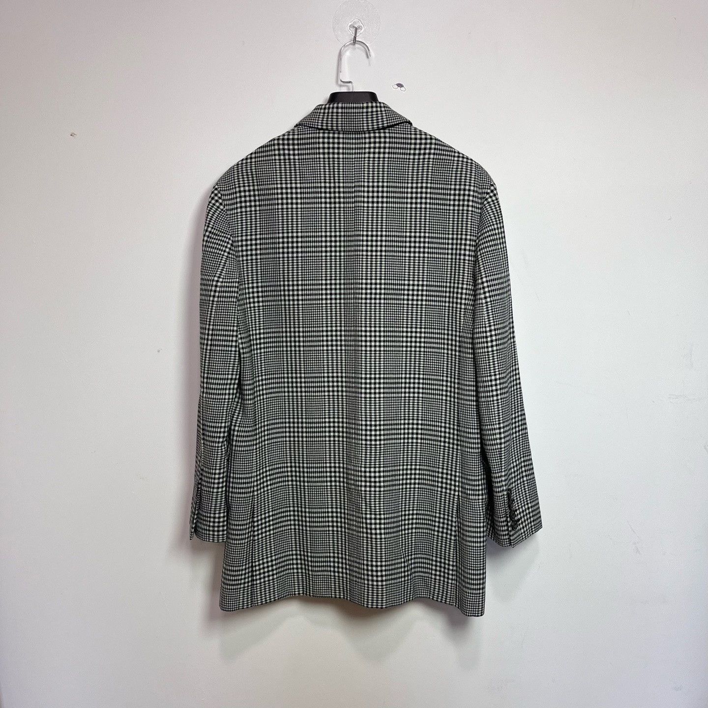 Burberry Burberry Wool Plaid Black Coat 10 Women Size XS / US 0-2 / IT 36-38 - 2 Thumbnail