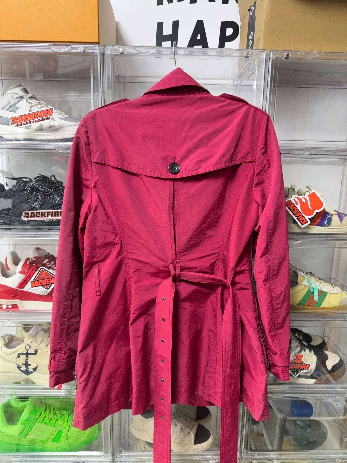 Burberry Burberry Red Coat S Women Size S / US 4 / IT 40 - 2 Thumbnail