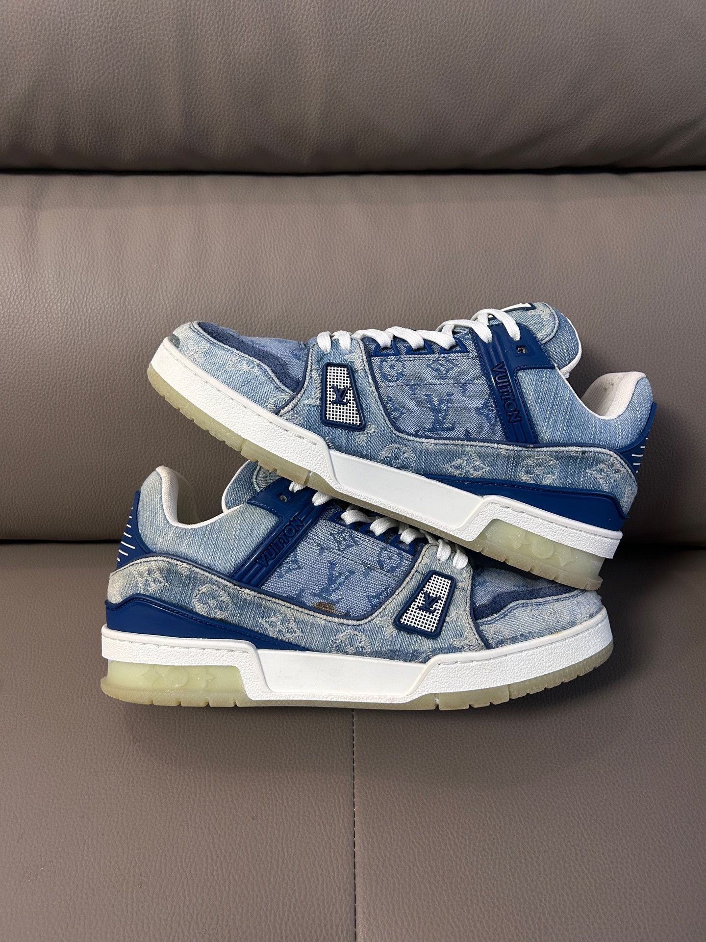 Louis Vuitton Louis Vuitton Training Denim Blue Lowtop Sneakers 40 Men Size US 7.5 / EU 40-41 - 6 Thumbnail