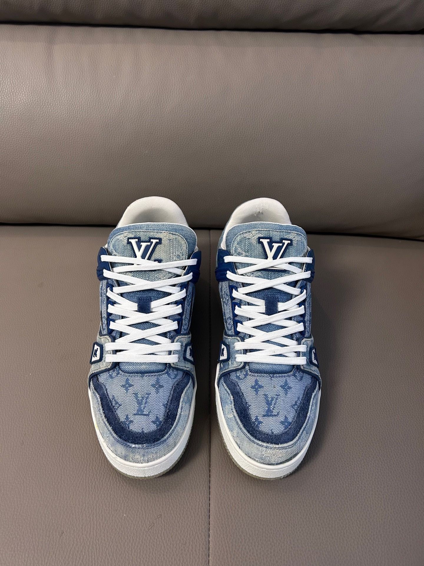 Louis Vuitton Louis Vuitton Training Denim Blue Lowtop Sneakers 40 Men Size US 7.5 / EU 40-41 - 2 Thumbnail