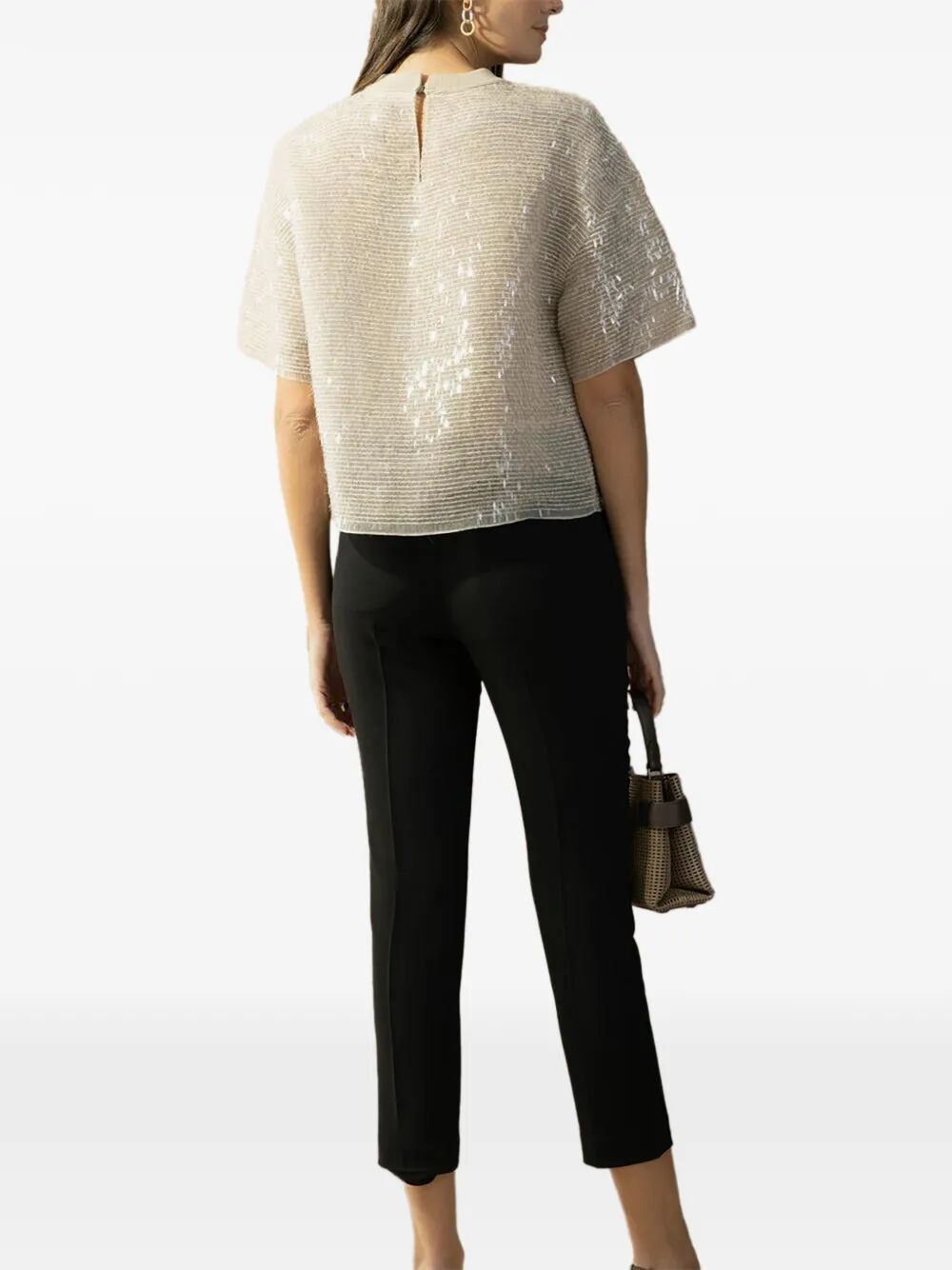 Brunello Cucinelli SEQUINS BLOUSE Size L / US 10 / IT 46 - 7 Thumbnail