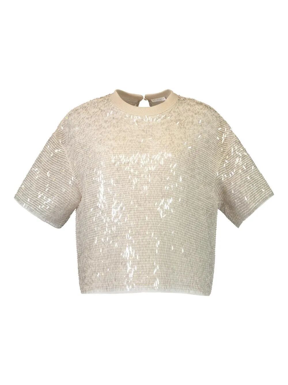 Brunello Cucinelli SEQUINS BLOUSE Size L / US 10 / IT 46 - 4 Thumbnail