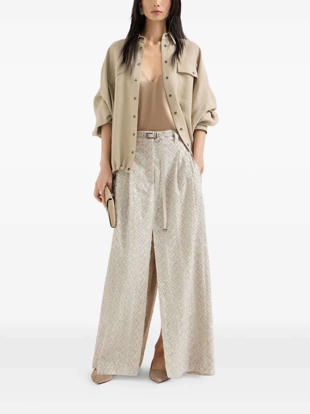 Brunello Cucinelli LONG SLEEVES OVERSIZED SHIRT Size S / US 4 / IT 40 - 3 Thumbnail