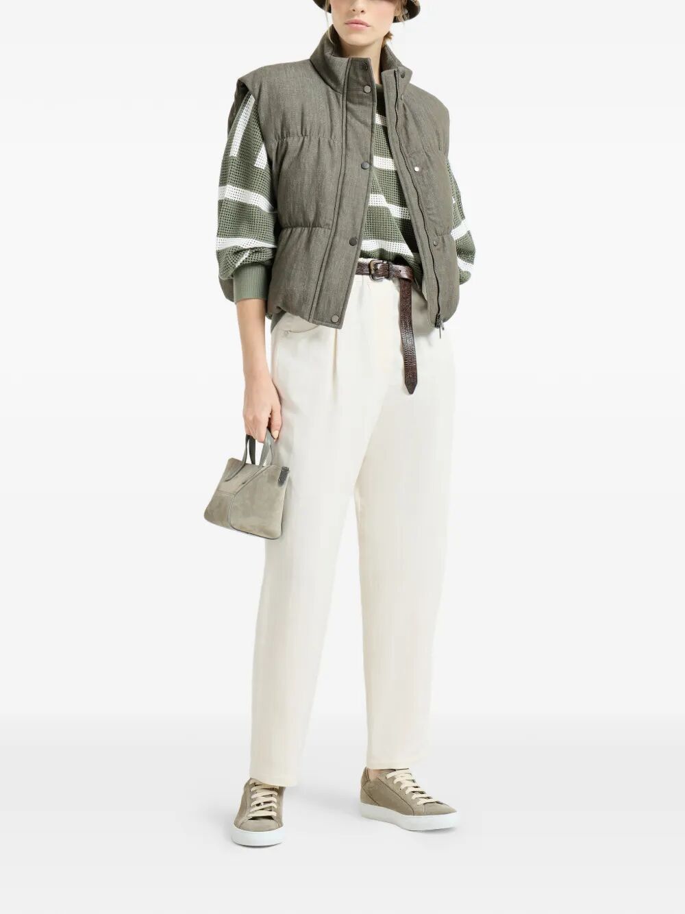 Brunello Cucinelli STRAIGHT NATURAL TROUSERS Size 28" / US 6 / IT 42 - 2 Thumbnail