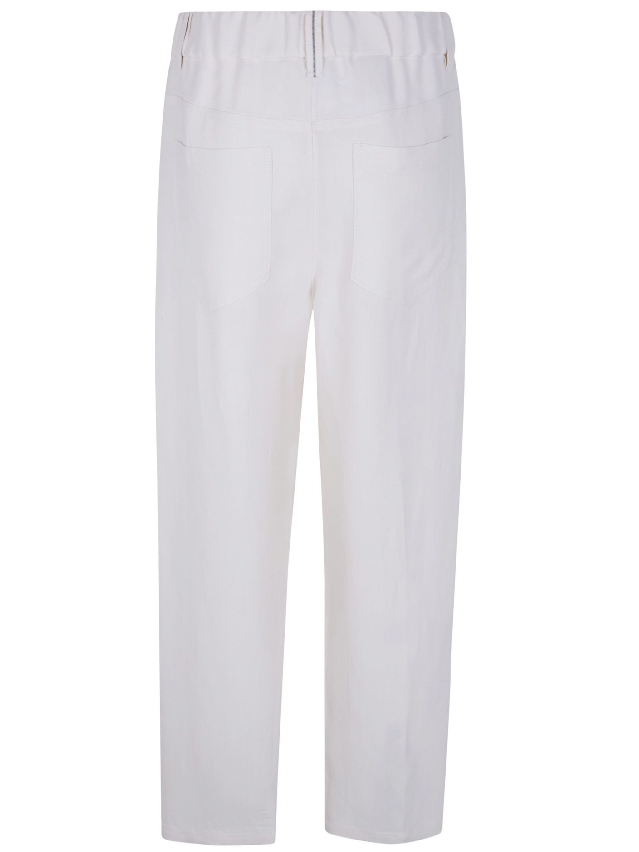 Brunello Cucinelli STRAIGHT NATURAL TROUSERS Size 28" / US 6 / IT 42 - 6 Thumbnail