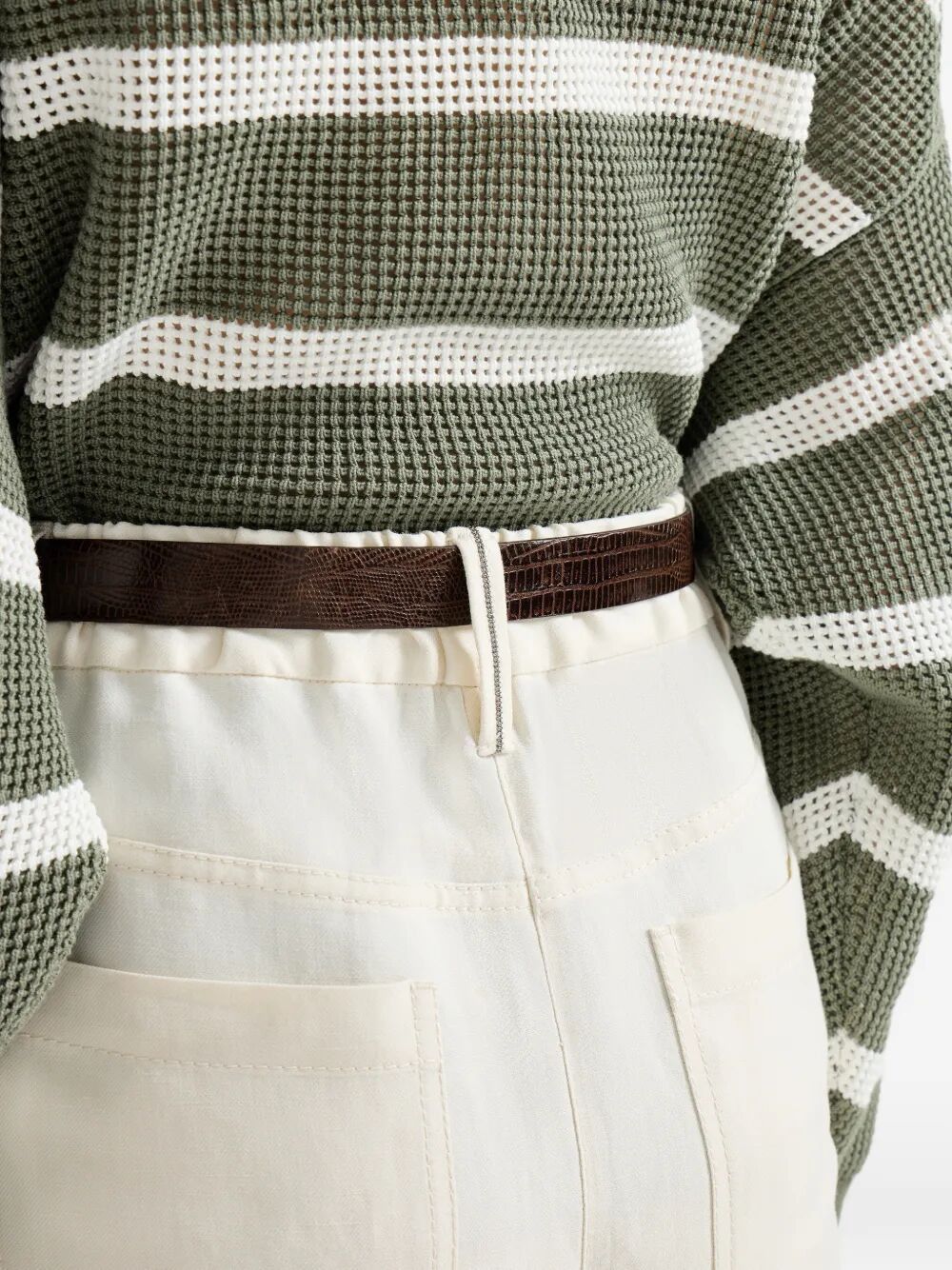 Brunello Cucinelli STRAIGHT NATURAL TROUSERS Size 28" / US 6 / IT 42 - 3 Thumbnail