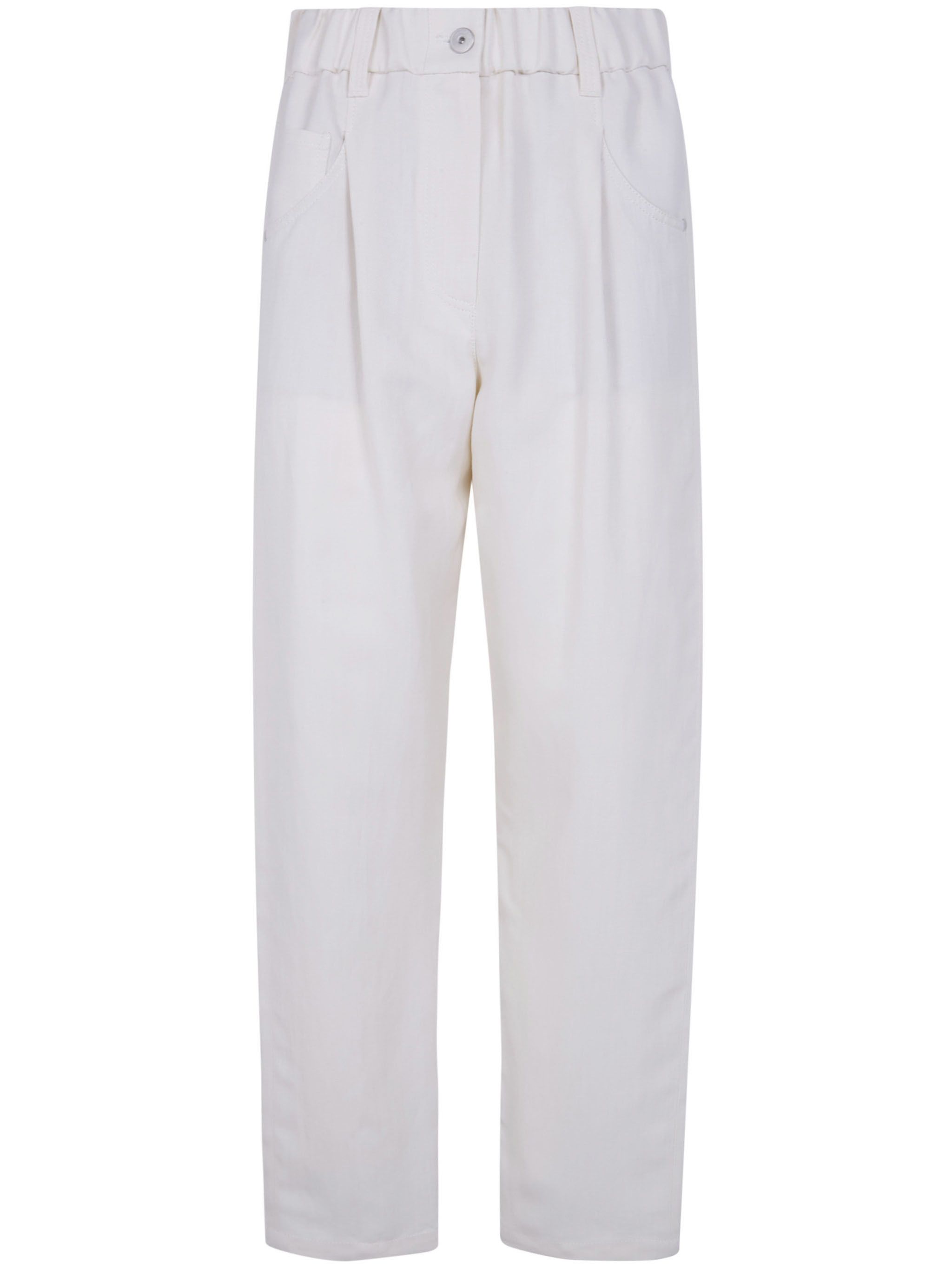 Brunello Cucinelli STRAIGHT NATURAL TROUSERS Size 32" / US 10 / IT 46 - 5 Thumbnail