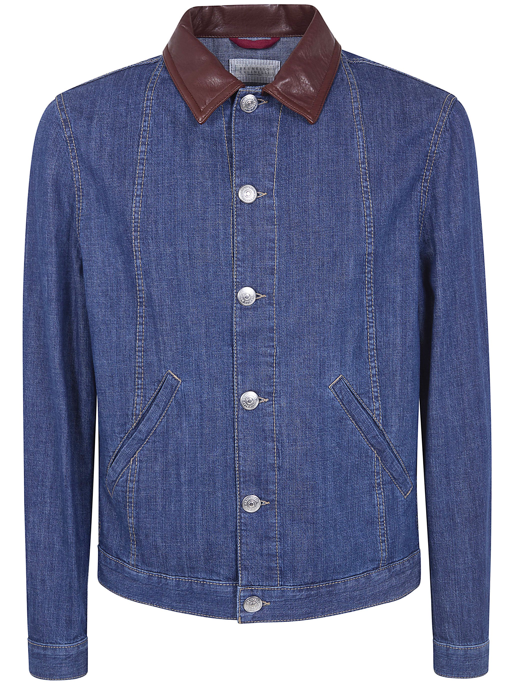 Brunello Cucinelli VINTAGE DENIM BOMBER JACKET Size US XL / EU 56 / 4 - 6 Thumbnail